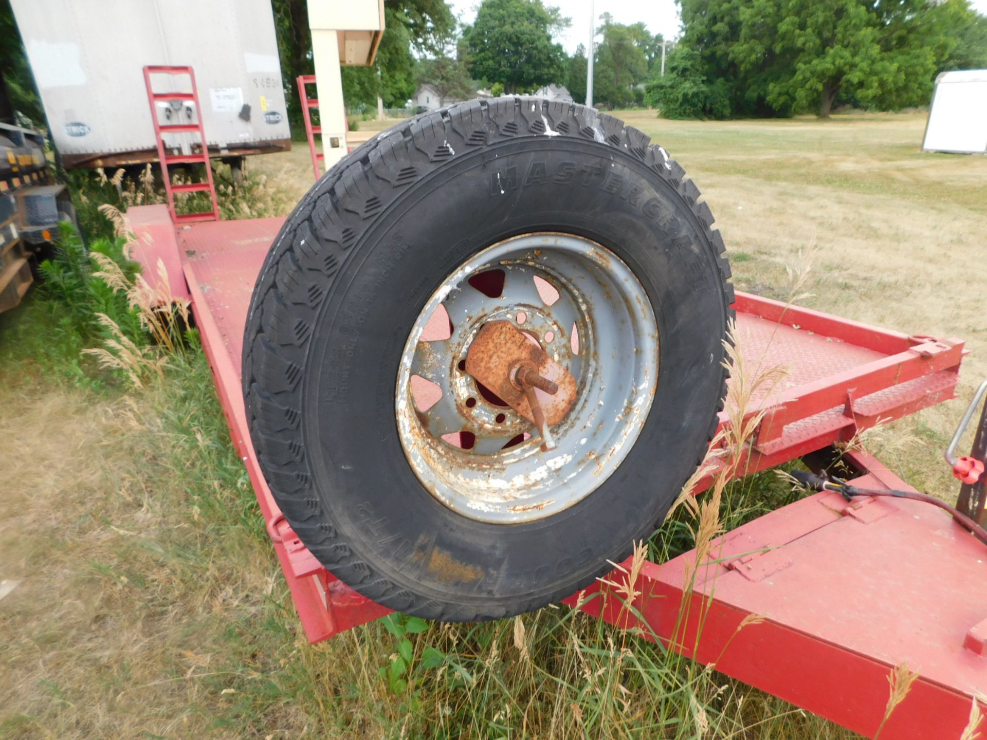 Homemade 20' Tandem Axle Equipment Trailer with Ramps, 76" Wide Treadplate Deck, 5' Ramps, VIN - Image 10 of 11