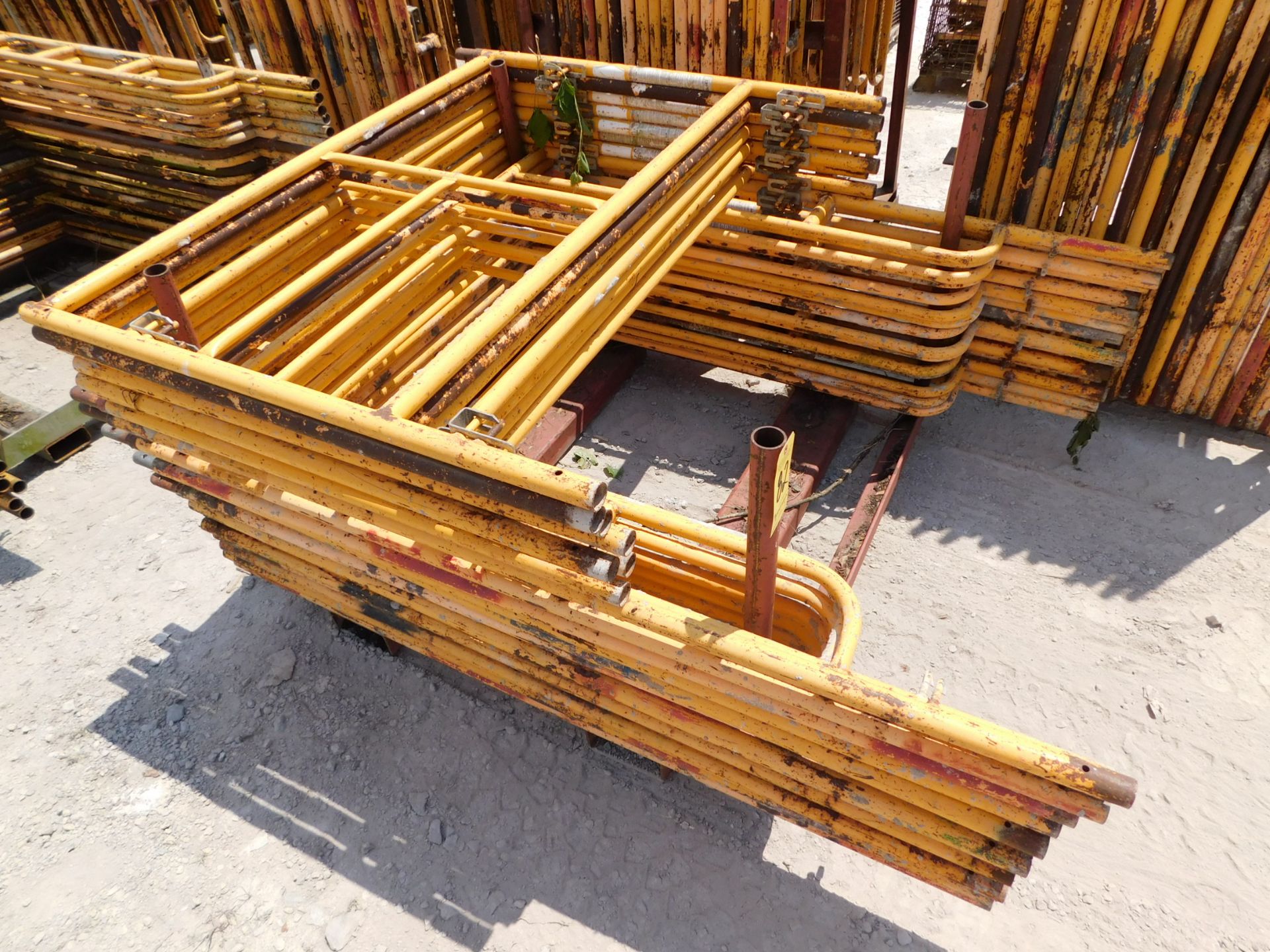 Walk Through Scaffolding (15 pcs) and Regular Scaffolding (7 pcs.) with Rack