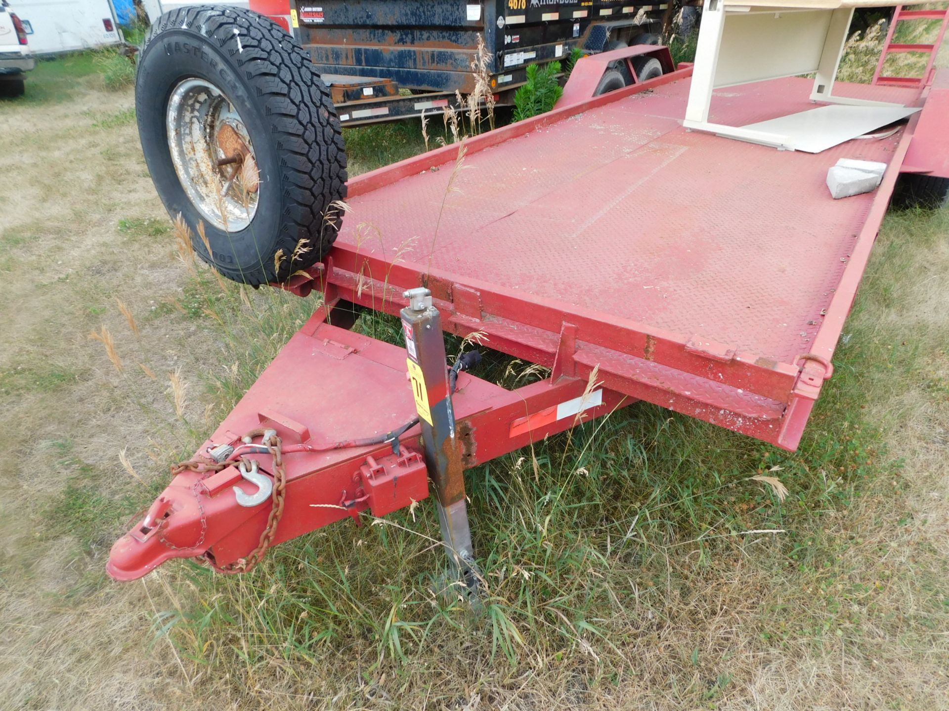 Homemade 20' Tandem Axle Equipment Trailer with Ramps, 76" Wide Treadplate Deck, 5' Ramps, VIN - Image 2 of 11