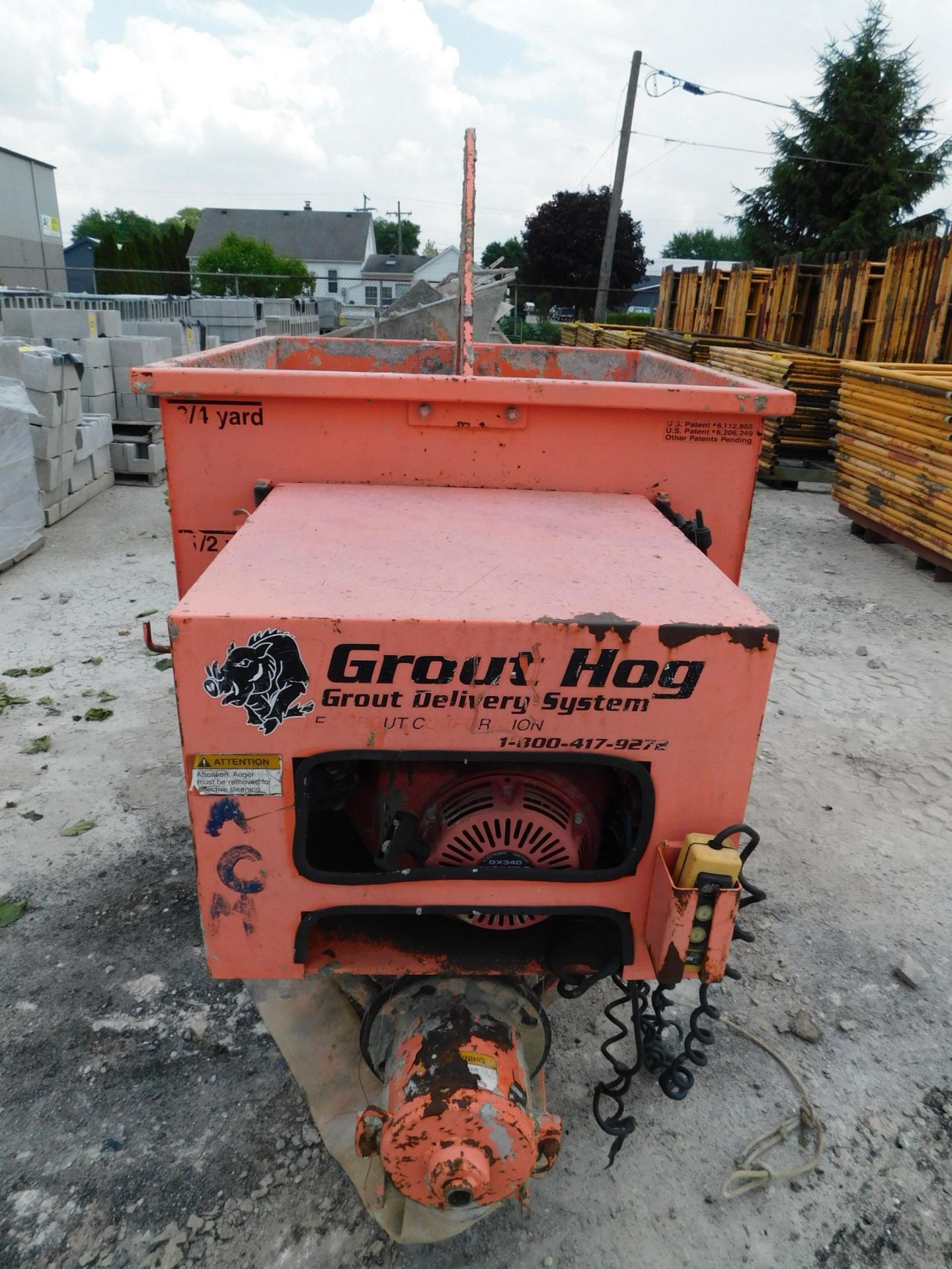 Grout Hog Model GPHC75 Gas-Powered Portable Grout Delivery System, SN GPHC750108, Honda Gas Engine - Image 2 of 9
