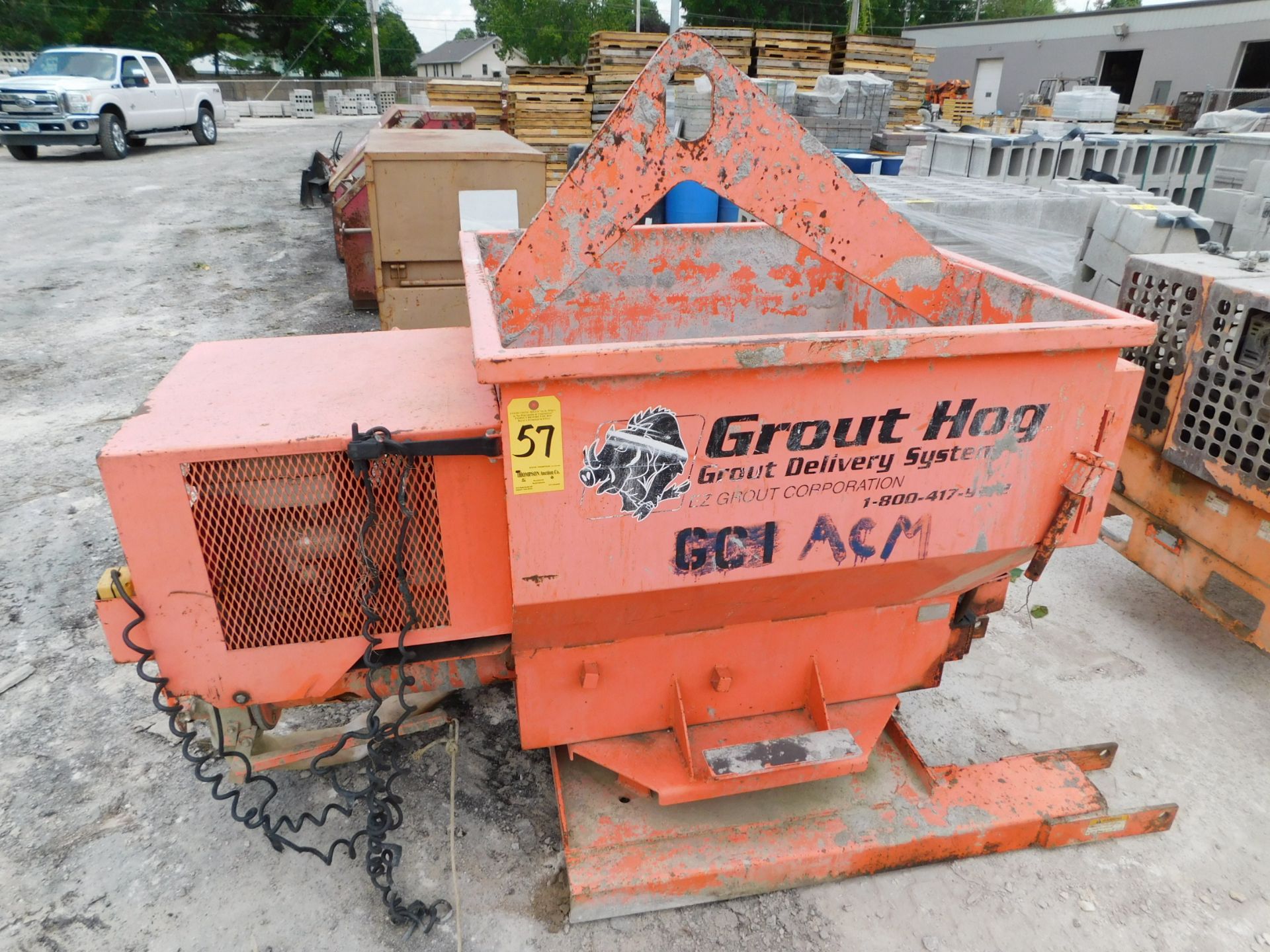 Grout Hog Model GPHC75 Gas-Powered Portable Grout Delivery System, SN GPHC750108, Honda Gas Engine