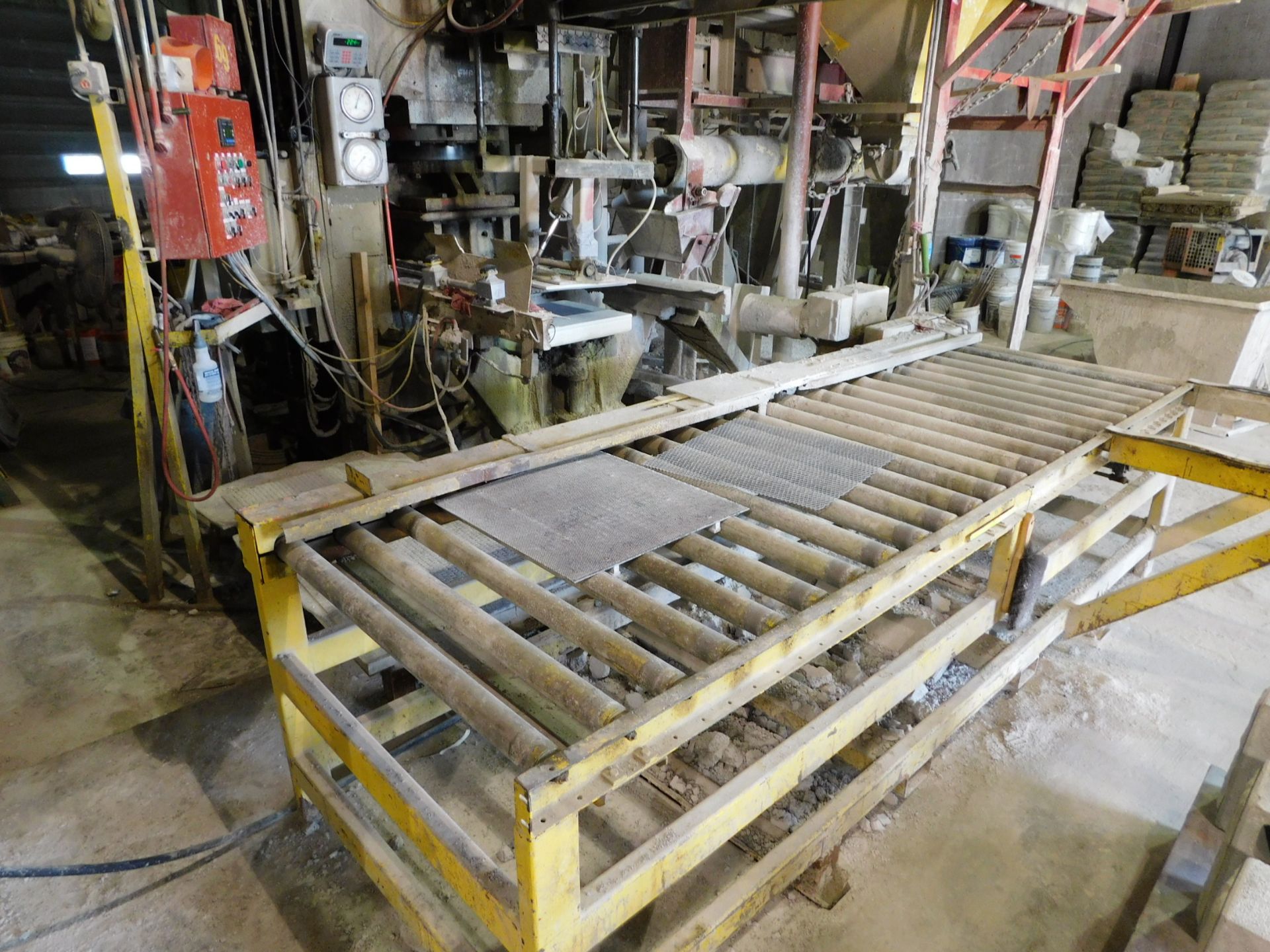 Fielding 100-Ton Hydraulic Press with Fielding Concrete Mixer, Bins, Conveyors, and Silo - Image 5 of 27