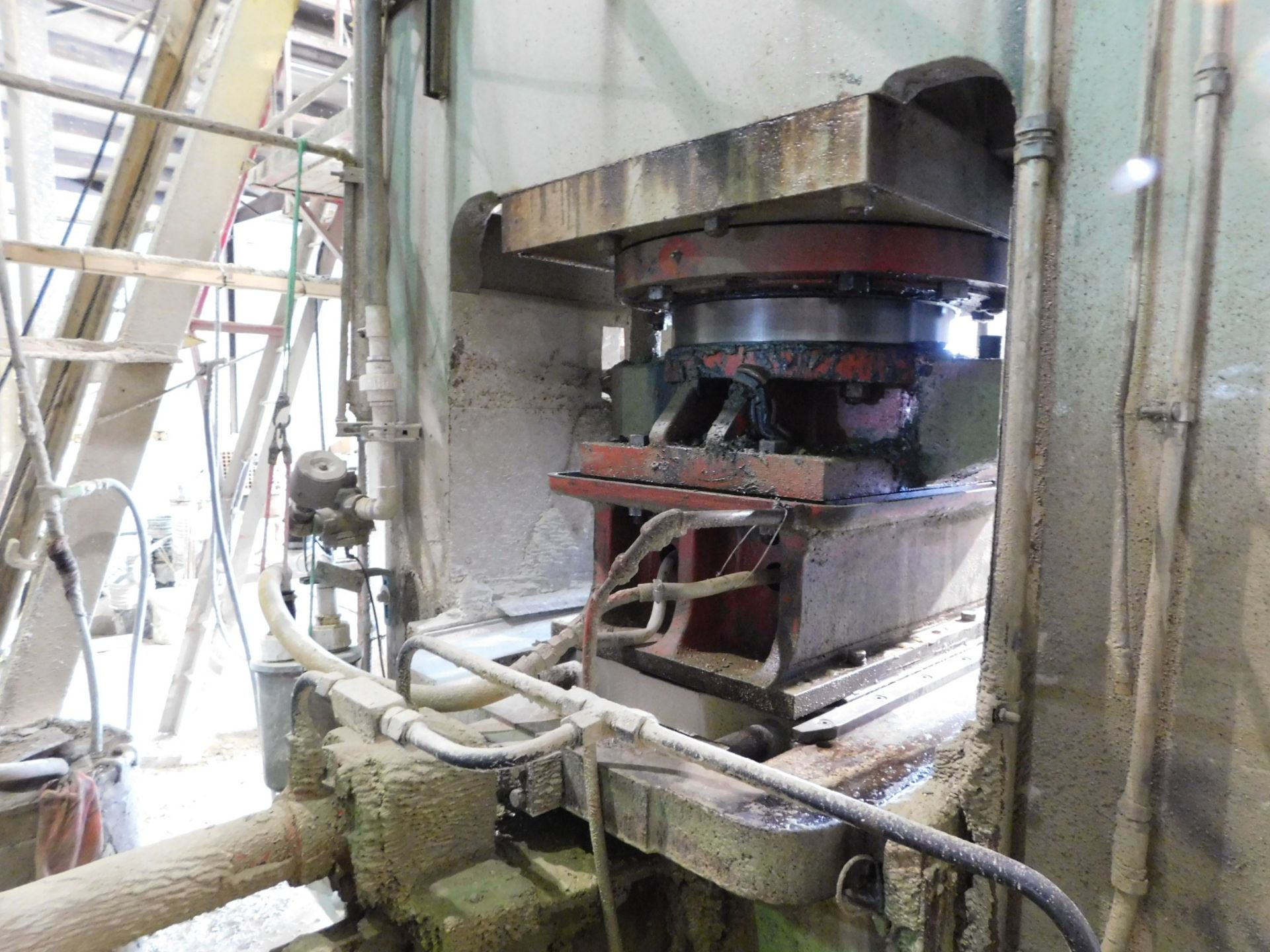 Fielding 100-Ton Hydraulic Press with Fielding Concrete Mixer, Bins, Conveyors, and Silo - Image 12 of 27