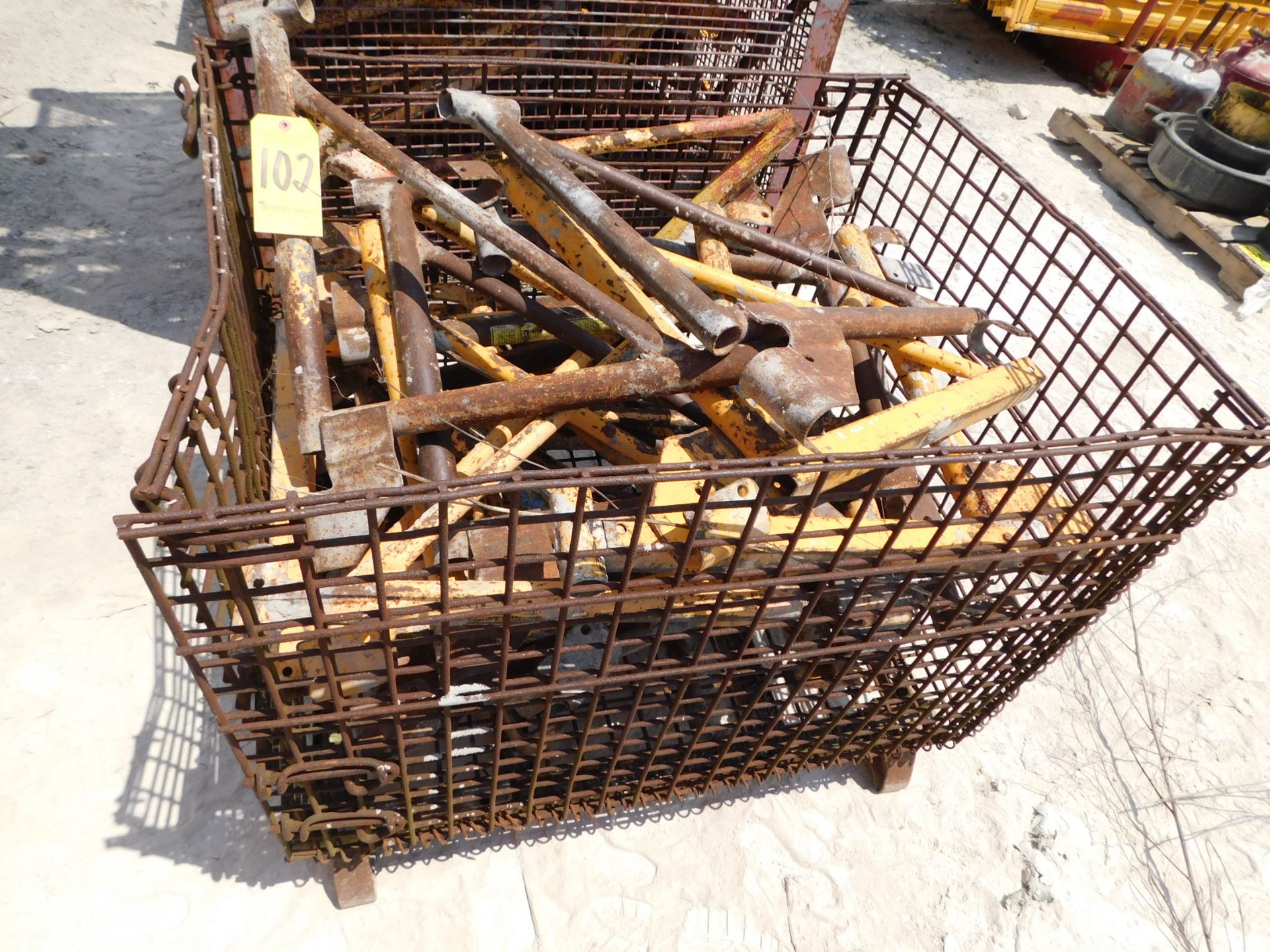 Wire Baskets with Scaffolding Parts