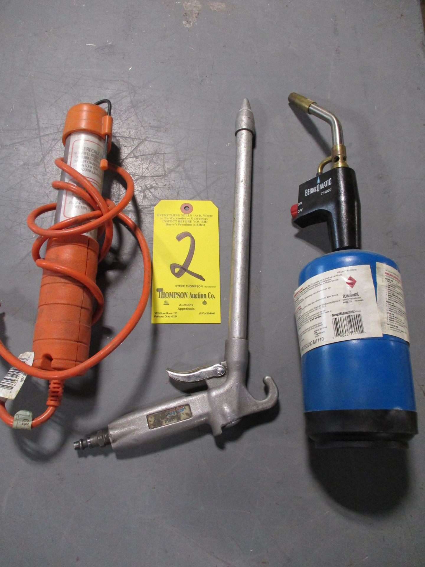 Trouble Light, Air Gun and Propane Torch