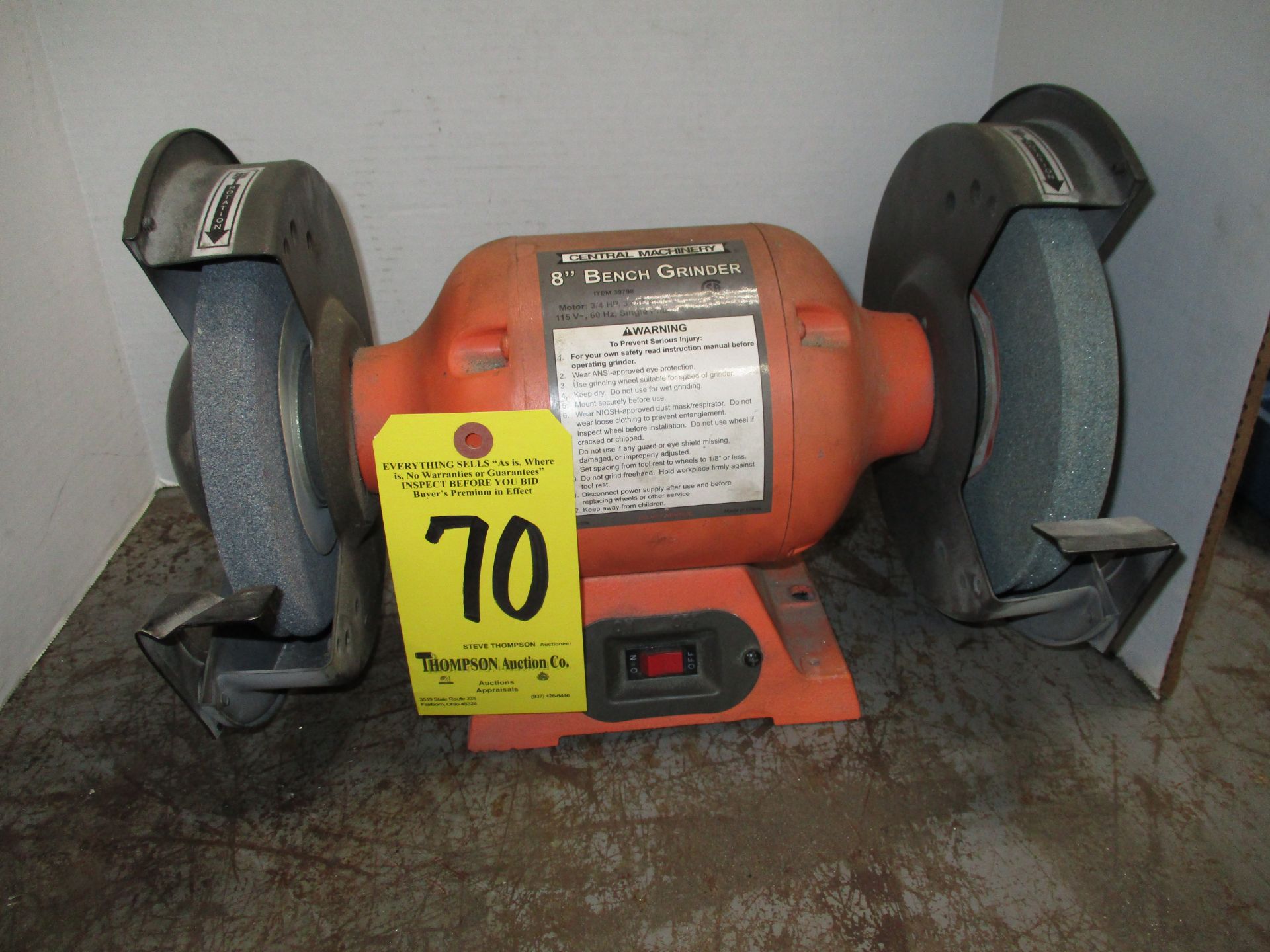 Central Machinery 8" Double End Bench Grinder