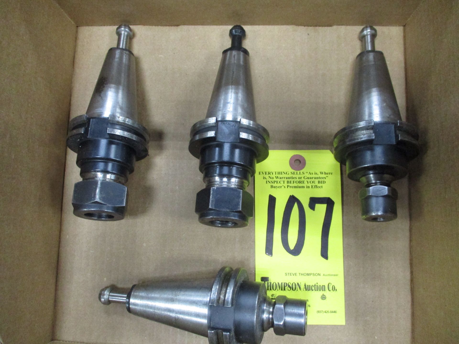 (4) Cat 40 Collet Holders, (2) for DA80 Collets and (2) for DA200 Collets