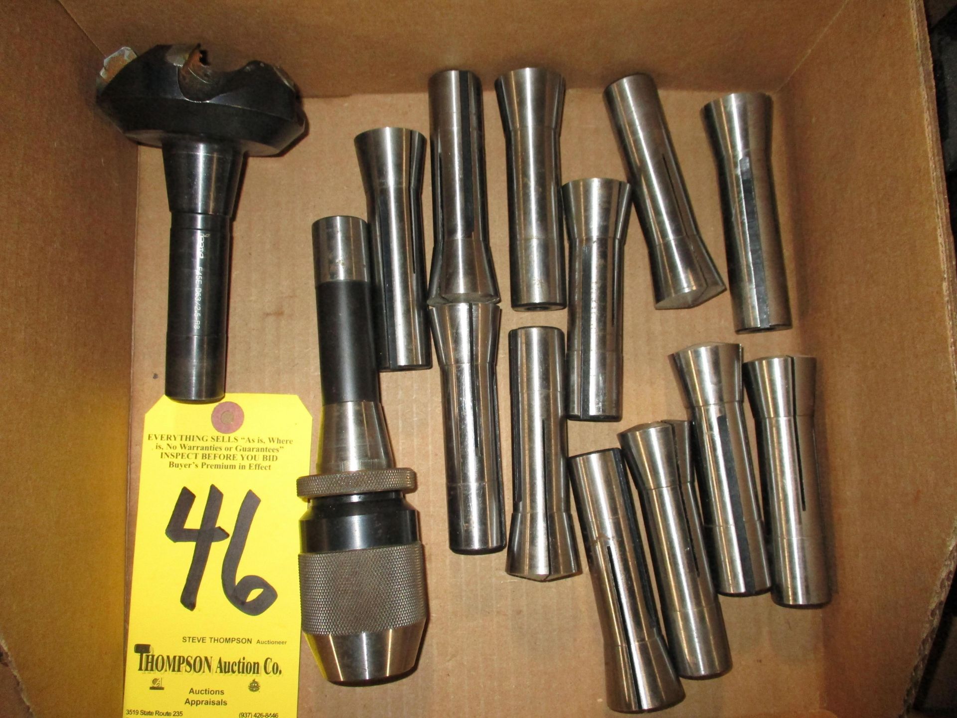 R-8 Collets, R-8 Drill Chuck, and R-8 Carbide Insert Milling Cutter