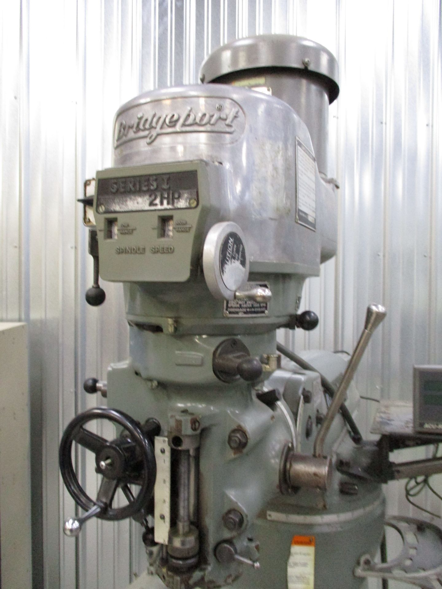 Bridgeport Series I, 2 HP Vertical Mill, s/n 12BR245602, 9” X 42” Table, Accurite D.R.O., Loading - Image 3 of 6