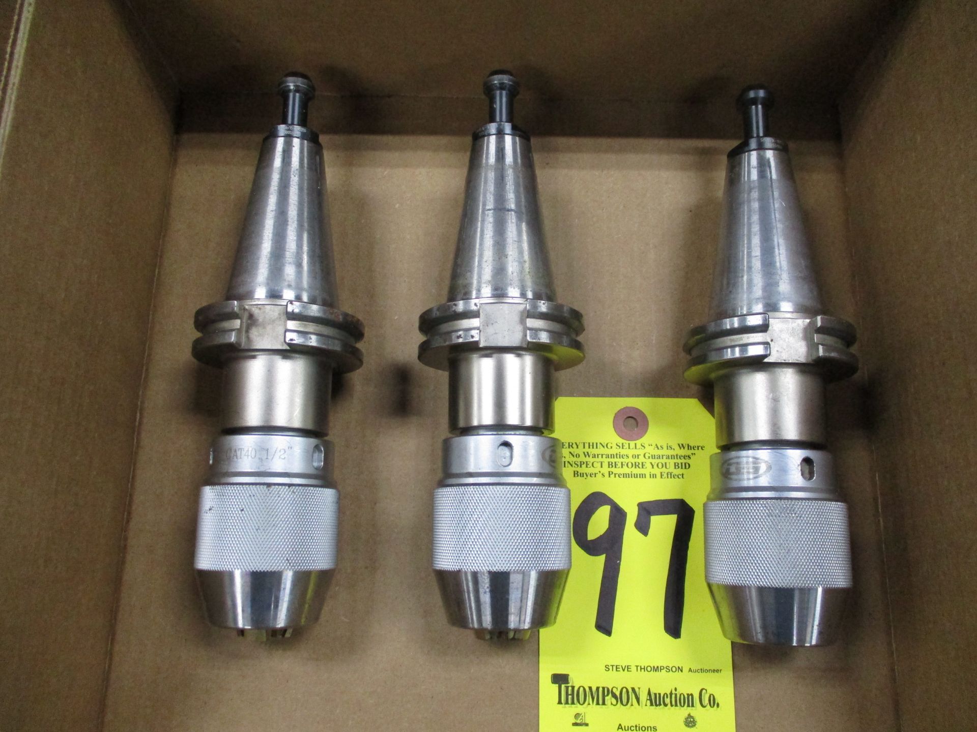 (3) Cat 40 Keyless Drill Chucks