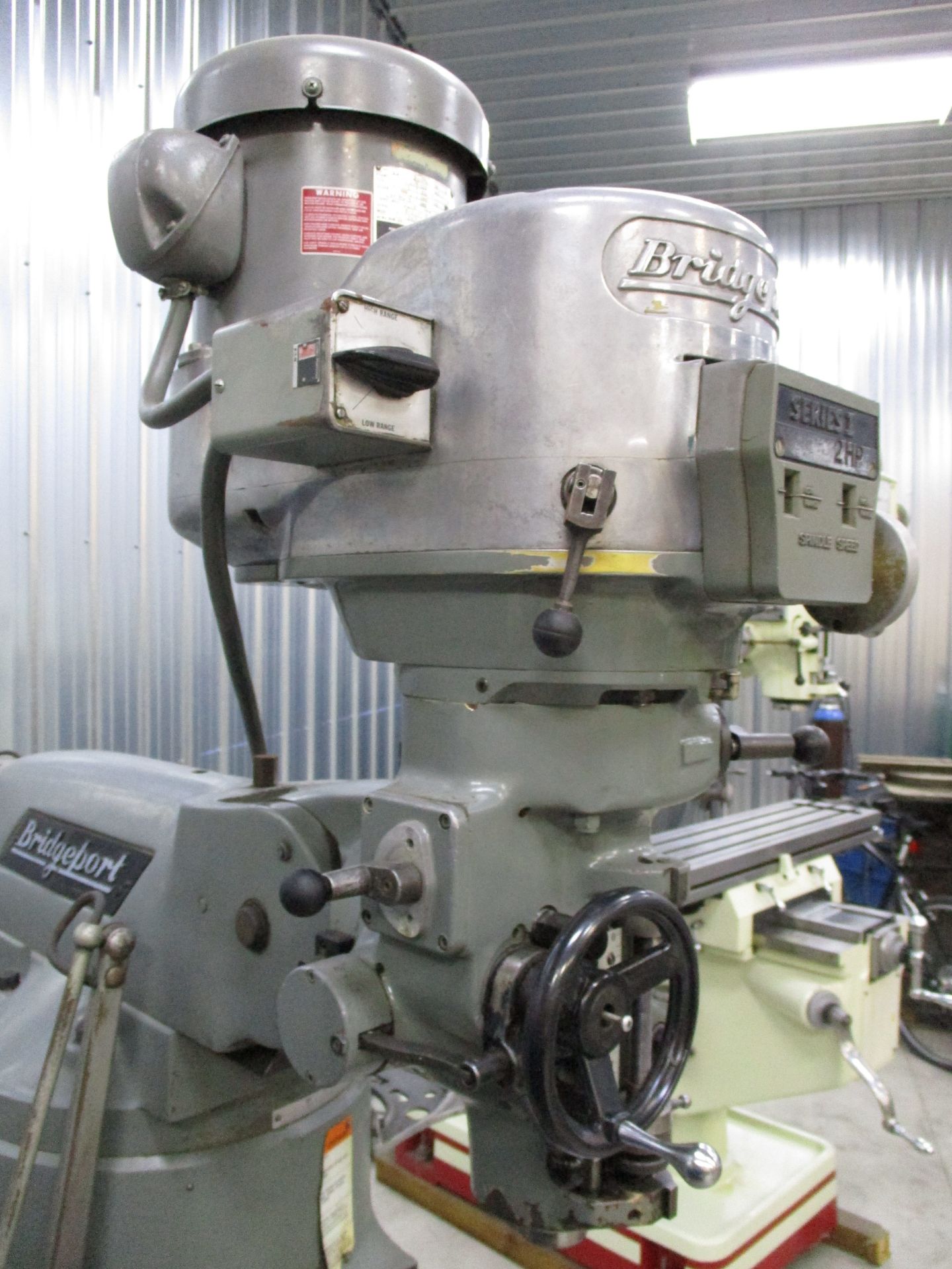 Bridgeport Series I, 2 HP Vertical Mill, s/n 12BR245602, 9” X 42” Table, Accurite D.R.O., Loading - Image 4 of 6