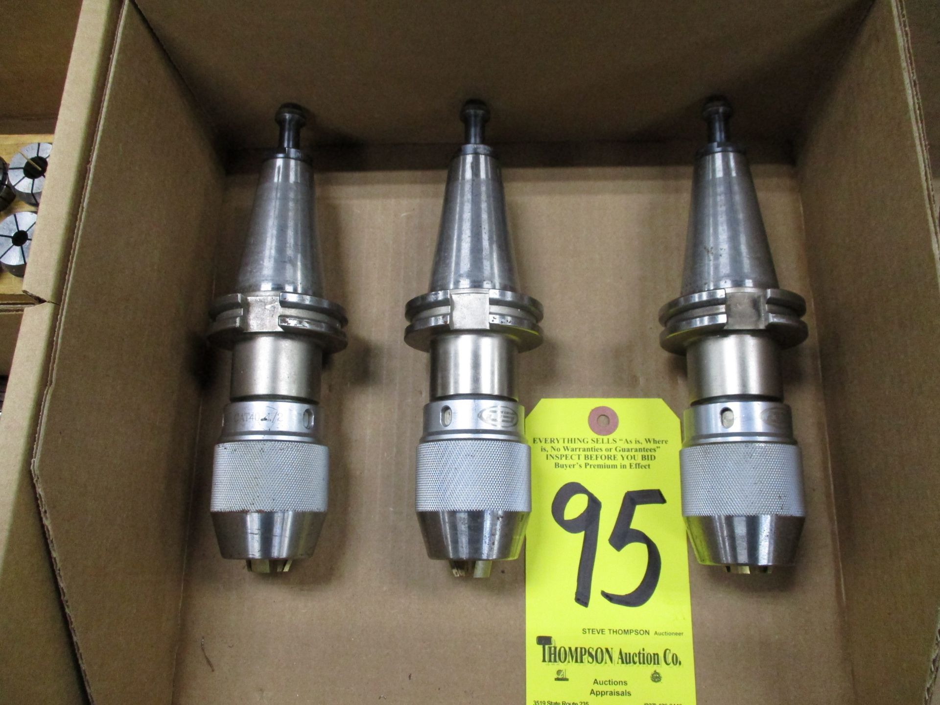 (3) Cat 40 Keyless Drill Chucks