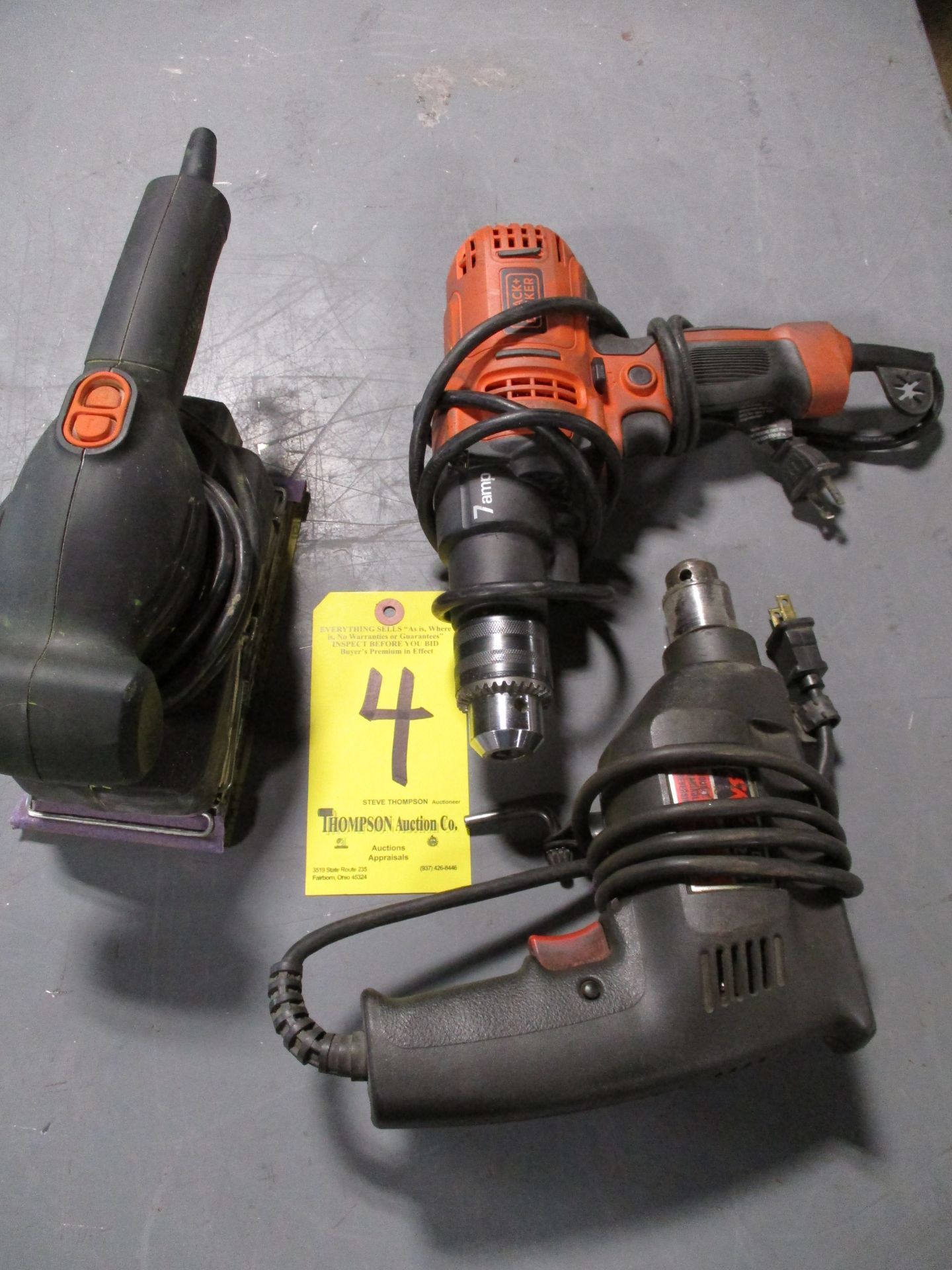 Black & Decker and Skil Electric Drills and Black & Decker Sander