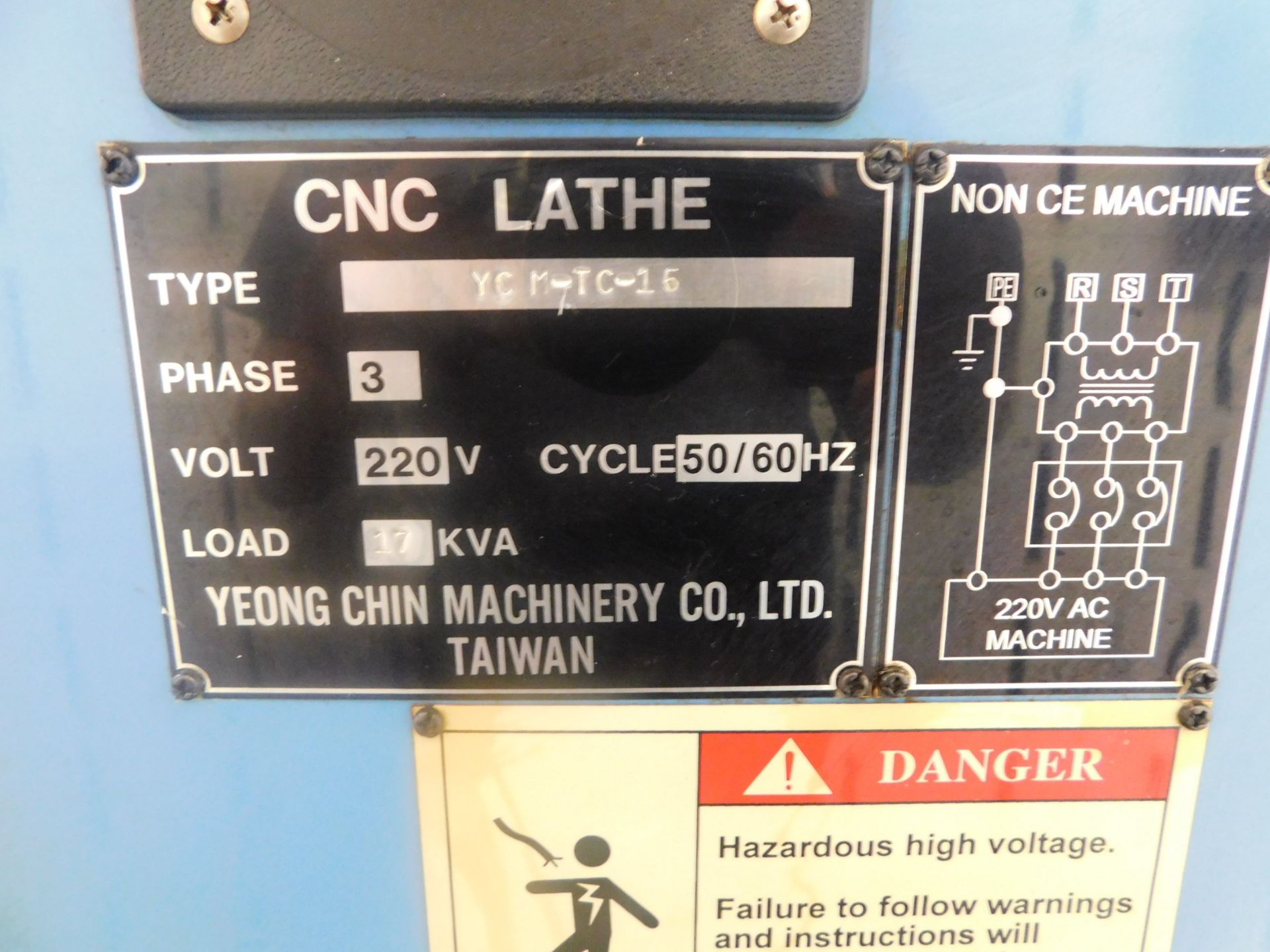 Supermax Model YCM-TC-15 CNC Turning Center, SN 025028, with Fanuc Series O-T CNC Control, 8" 3- - Image 6 of 13