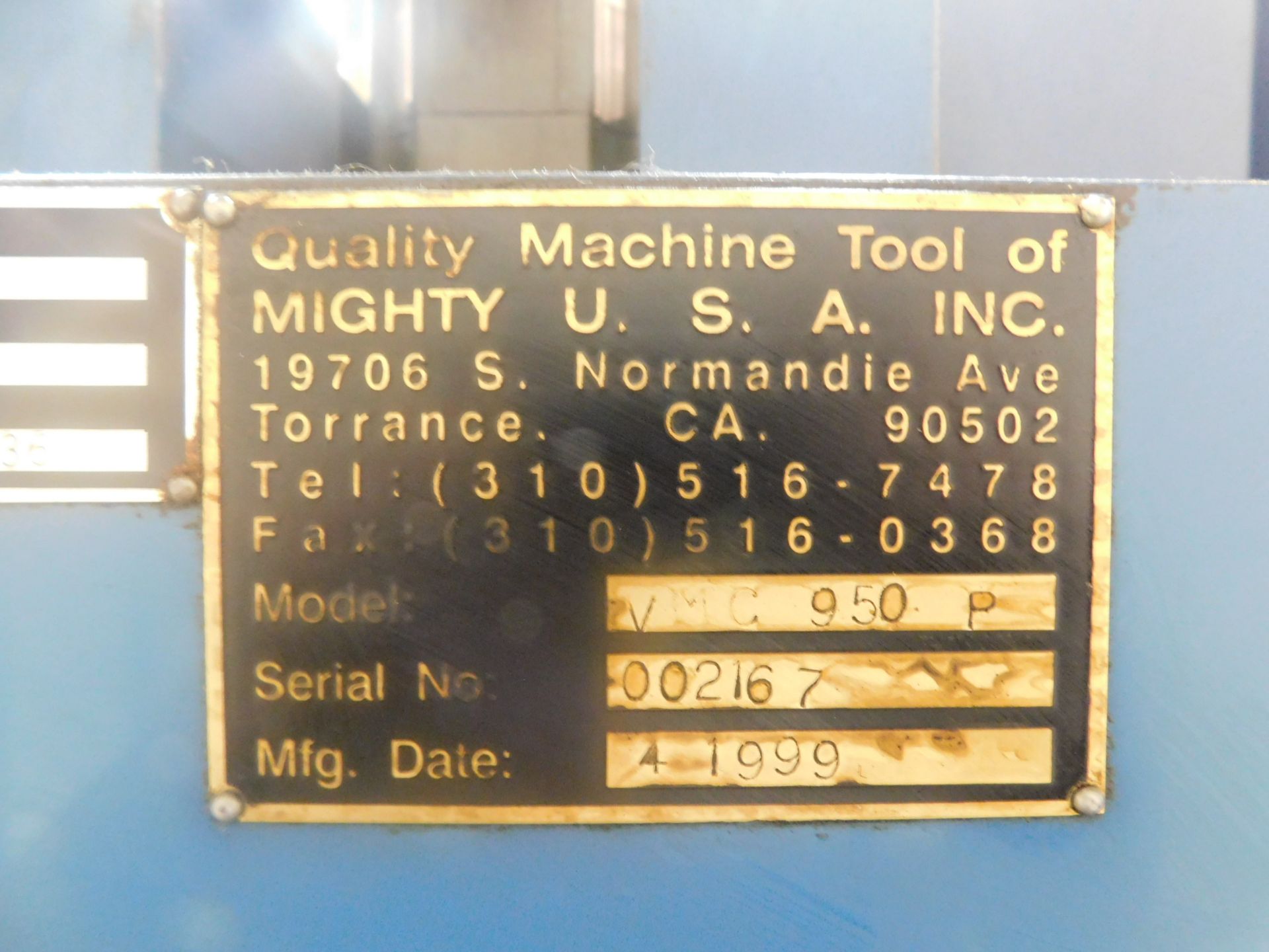 Mighty Viper Model V-950 Vertical Machining Center, SN 002167, New in 1999 with Mitsubishi Meldas 64 - Image 16 of 17