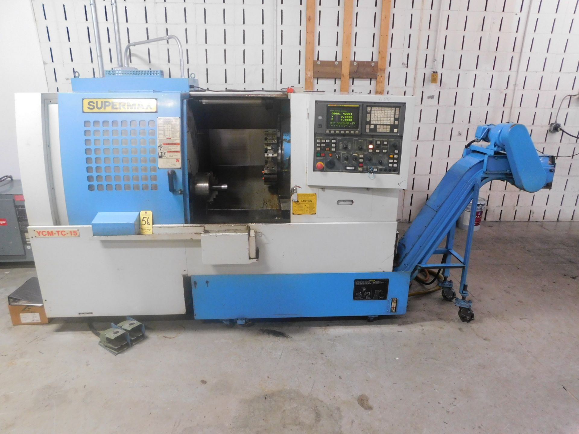 Supermax Model YCM-TC-15 CNC Turning Center, SN 025028, with Fanuc Series O-T CNC Control, 8" 3-