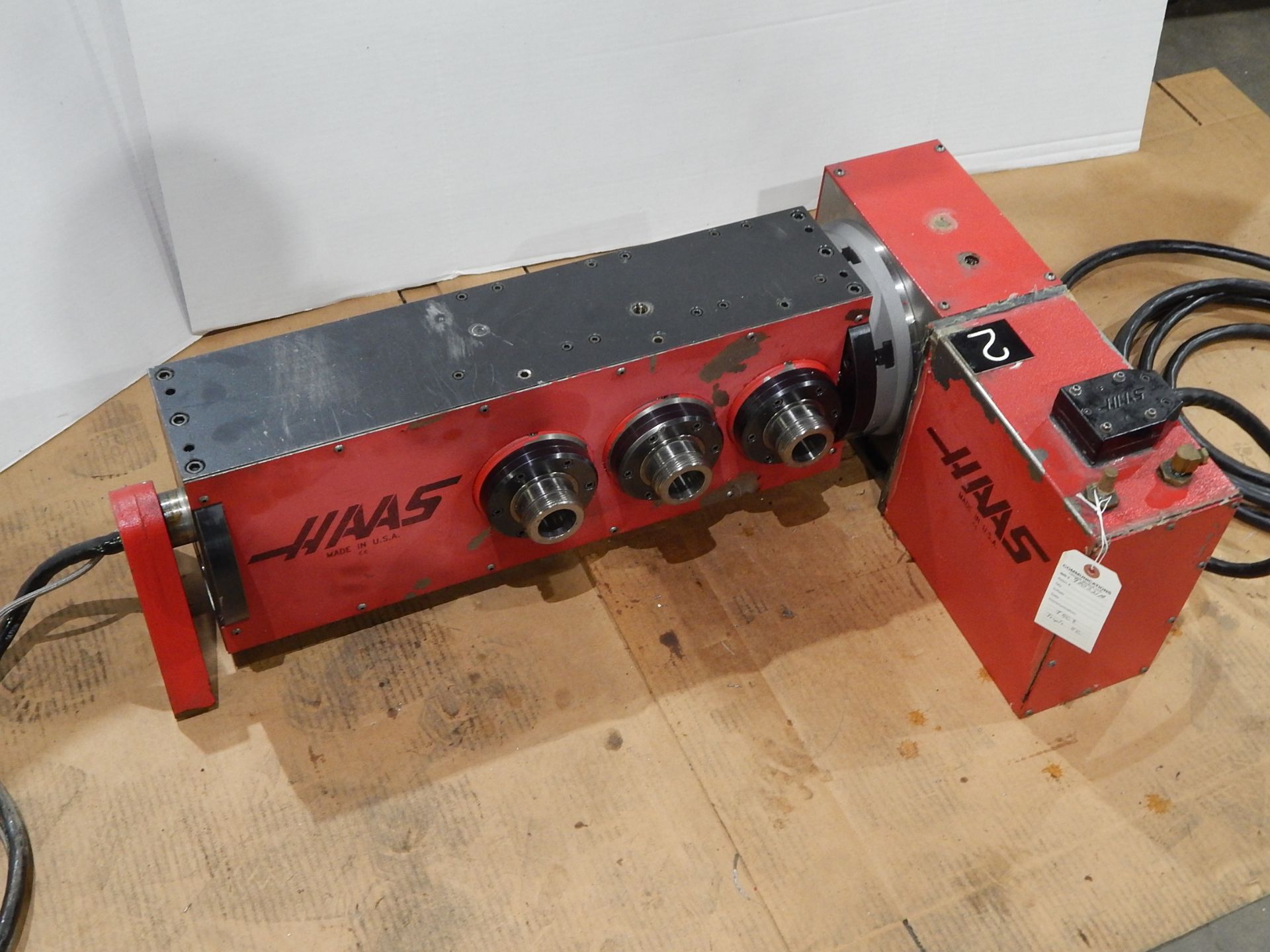 Haas TSC-3 CNC Indexer, s/n 900221A, 4 and 5 Axis, Haas 4th Axis Tilt Rotary Table and (3) Haas 5C