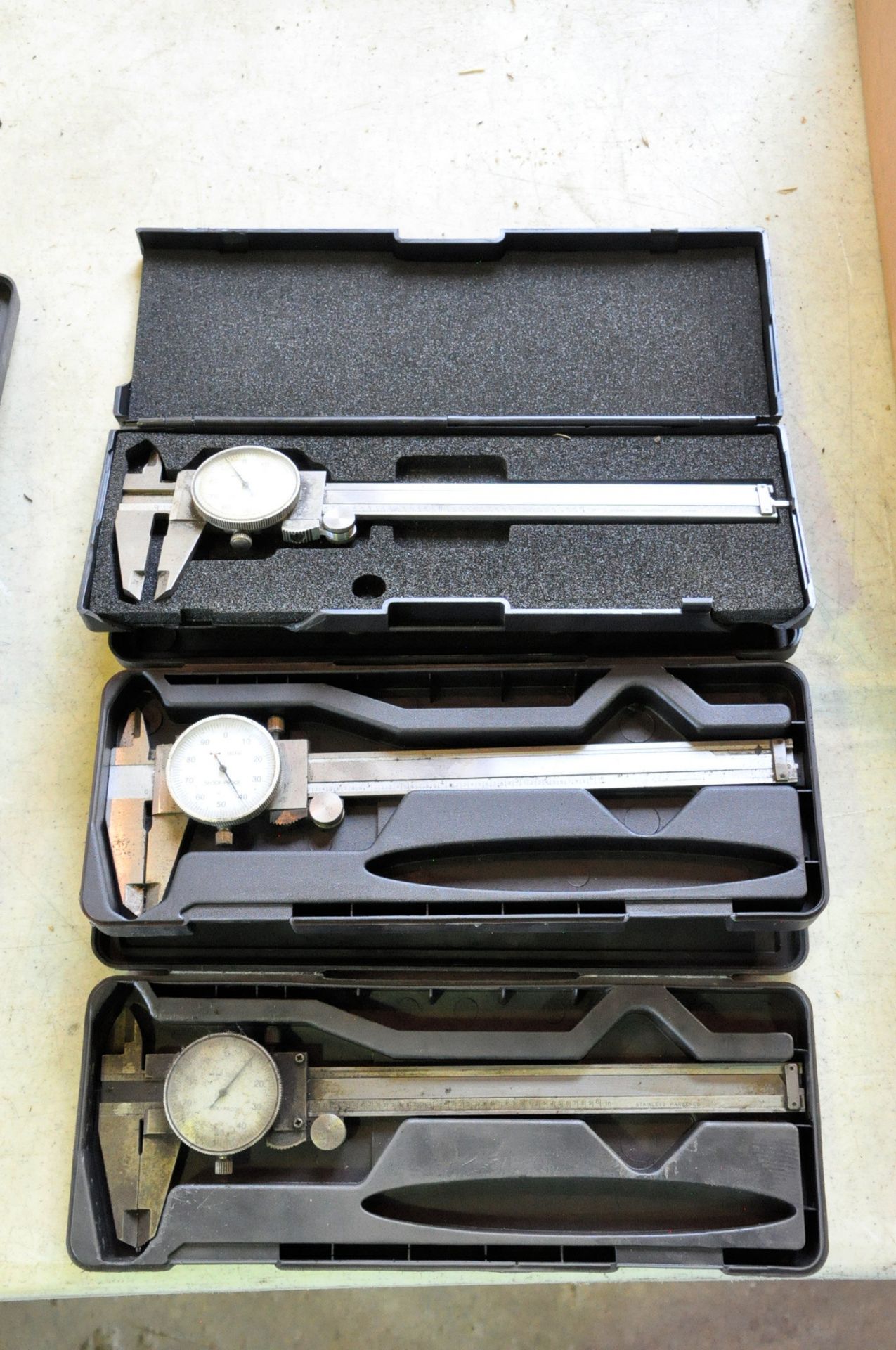 Lot-(3) Various 6" Calipers with Cases