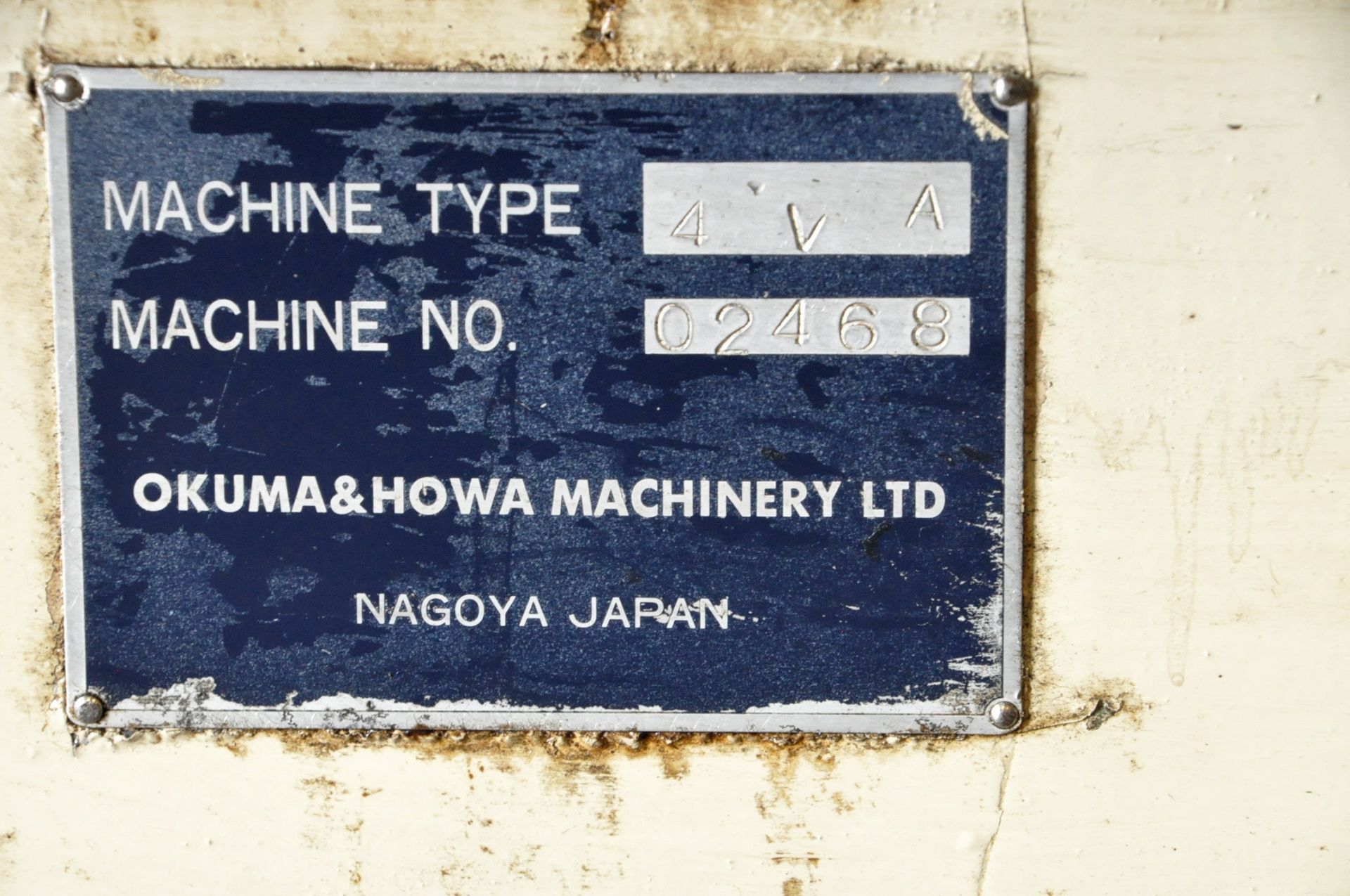 Okuma & Howa Model 4VA CNC Vertical Machining Center, S/n 02468, Fanuc 11M CNC Control, 40-Taper, 30 - Image 6 of 6