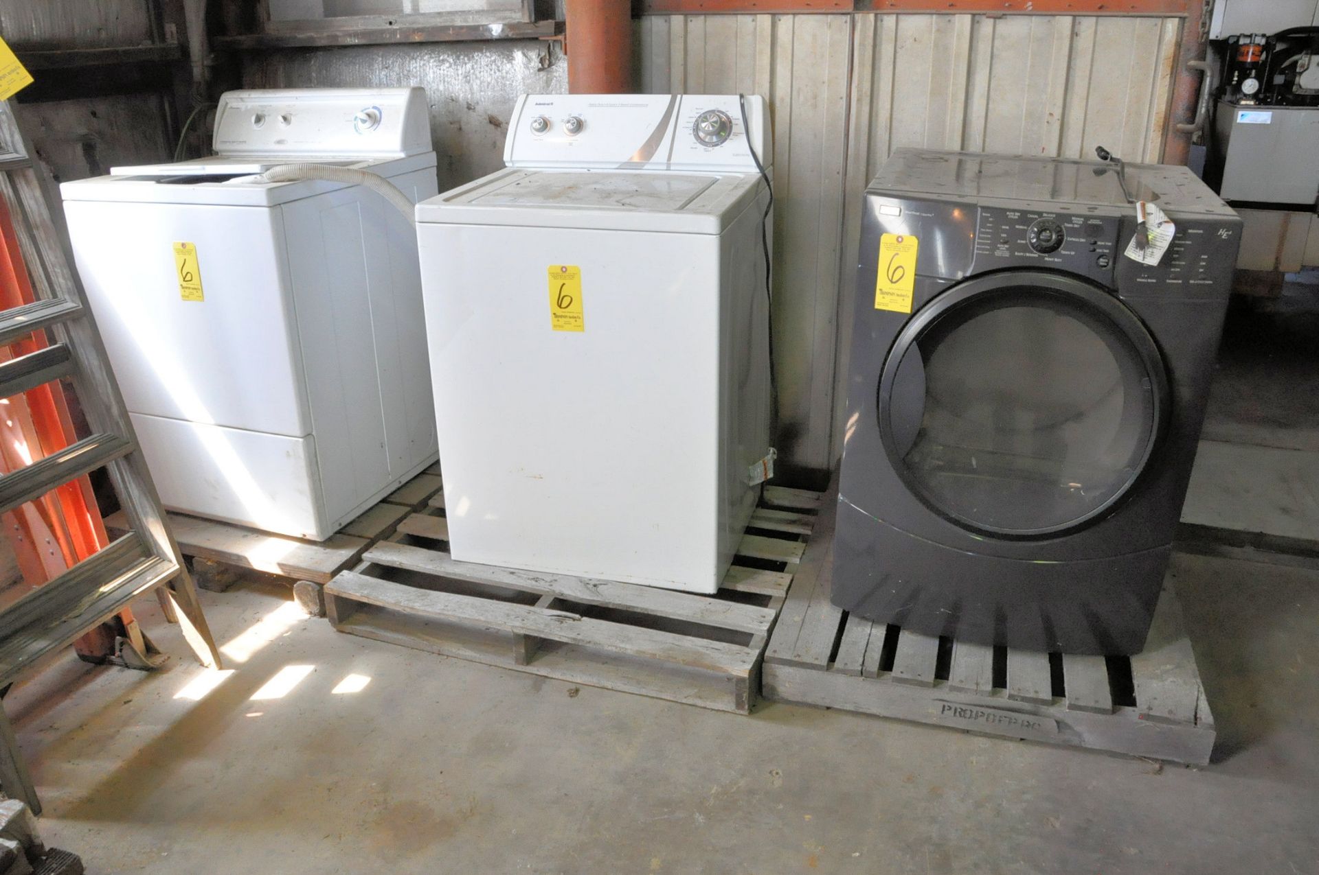 Lot-(1) Kenmore Gas Dryer, (1) Admiral and (1) Amana Electric Washing Machine