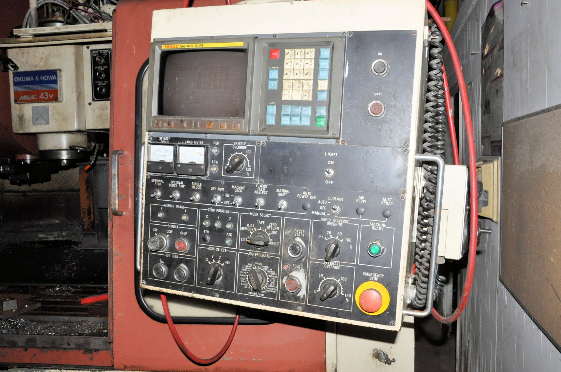 Okuma & Howa Model 43V CNC Vertical Machining Center, S/n 43634, Fanuc OM CNC Control, 40 Taper, - Image 2 of 6