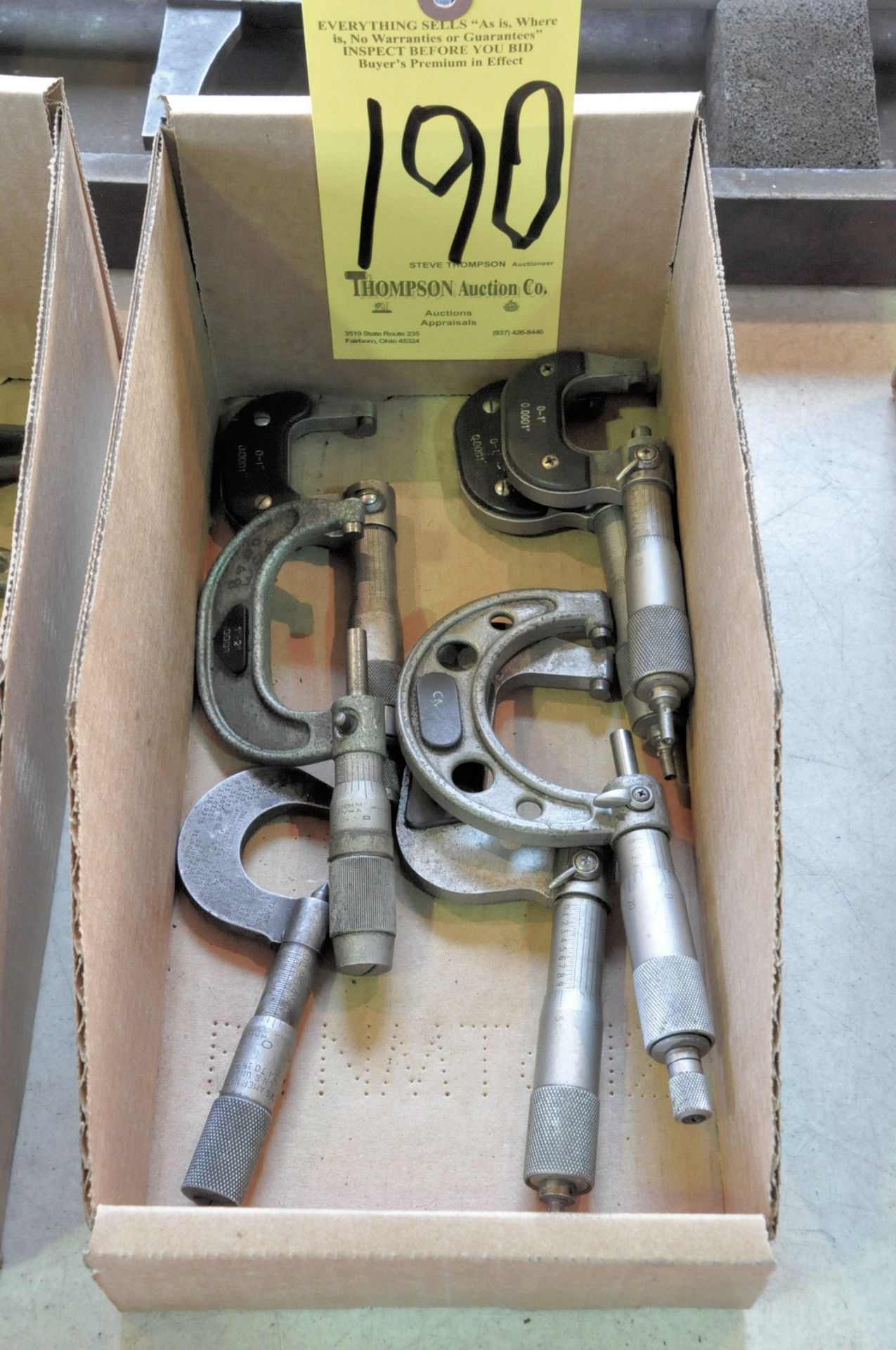 Lot-(7) Various Outside Micrometers in (1) Box
