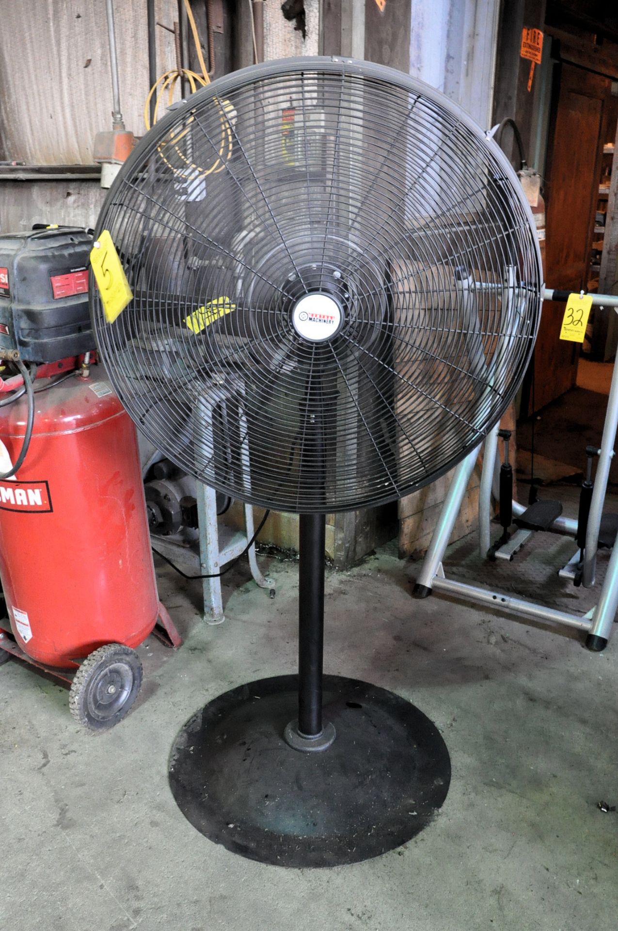 Lot-(2) 30" and (1) 18" Pedestal Shop Fans