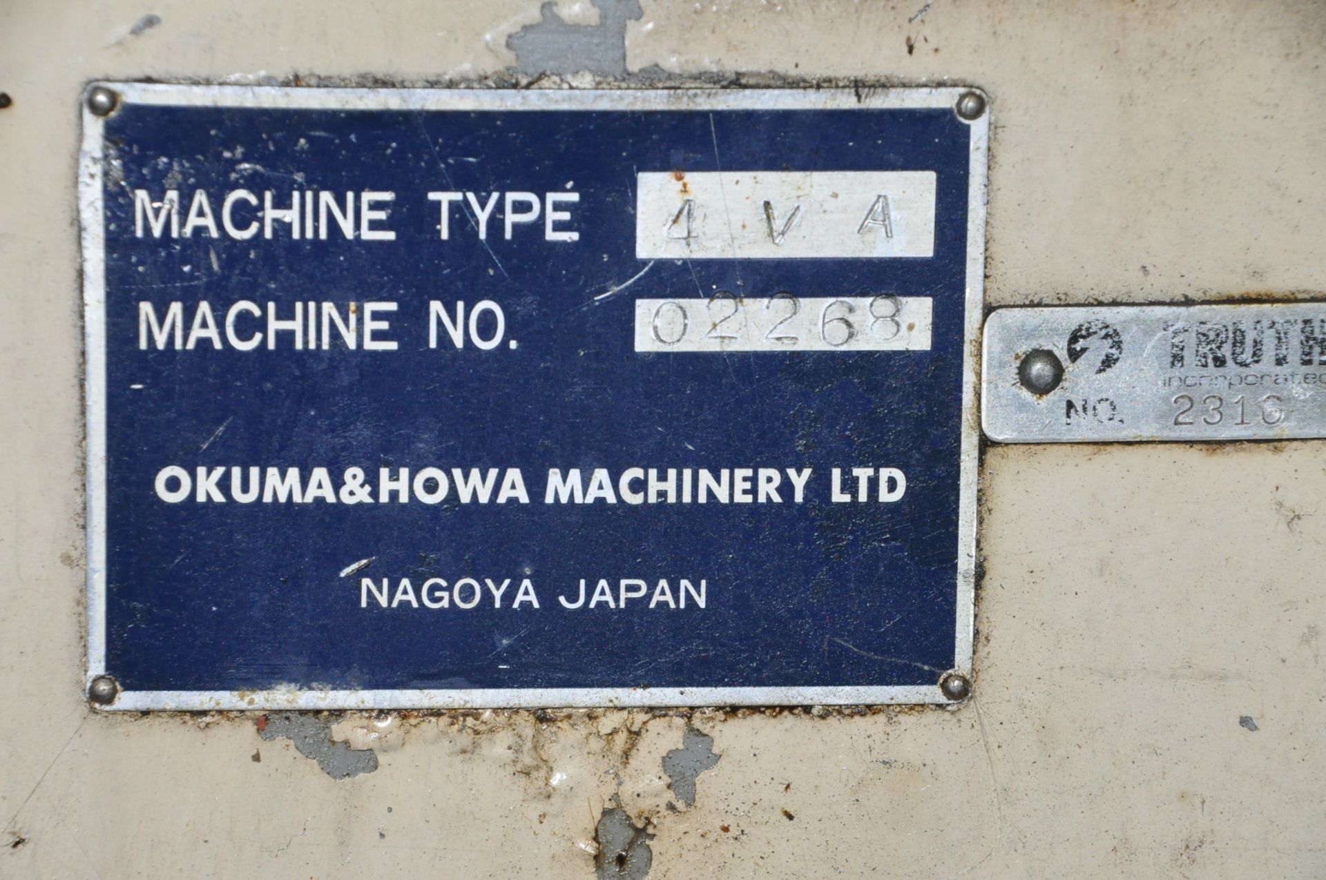Okuma & Howa Model 4VA CNC Vertical Machining Center, S/n 02268, Fanuc 6MB CNC Control, 40 Taper, 30 - Image 5 of 5