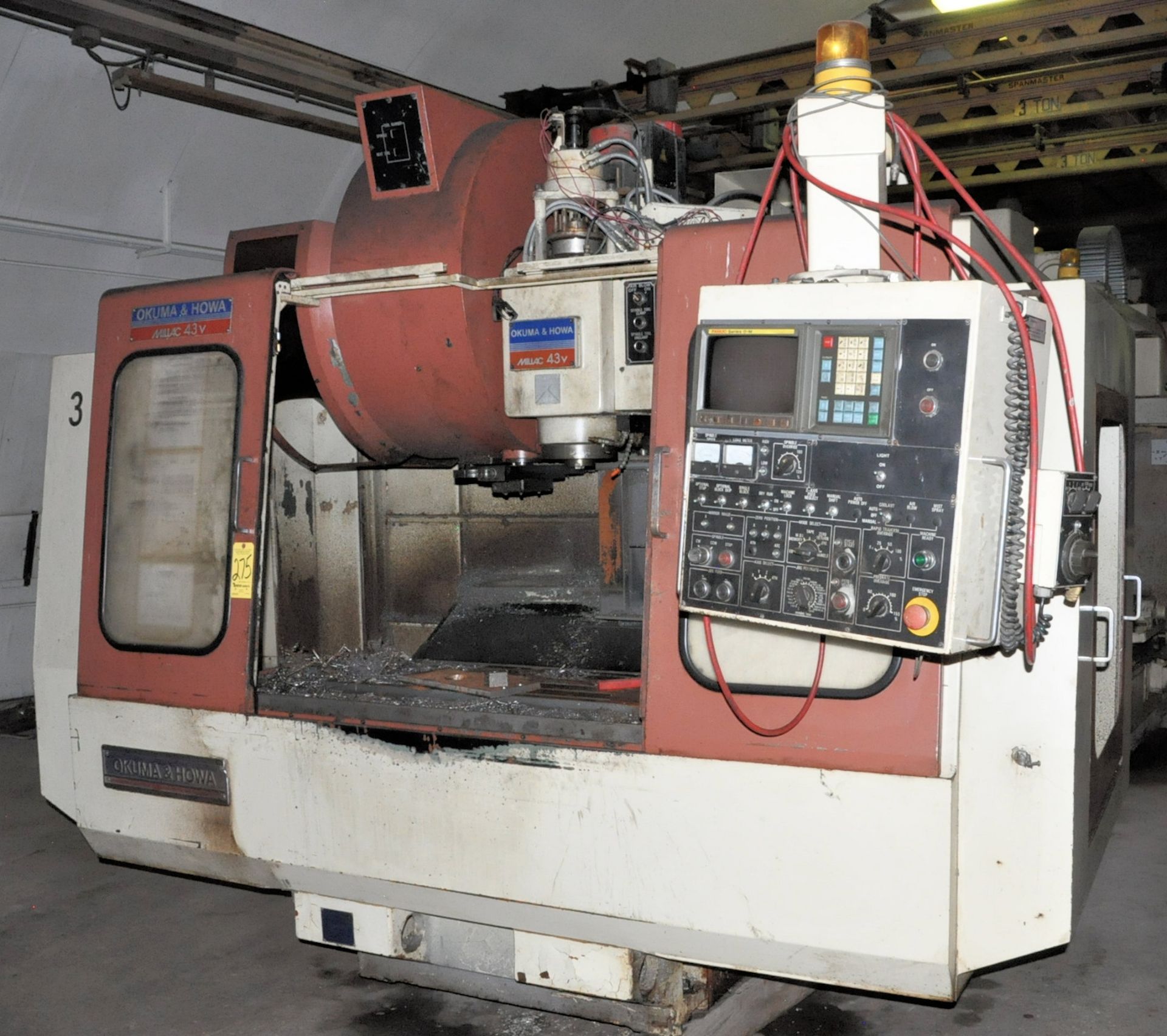 Okuma & Howa Model 43V CNC Vertical Machining Center, S/n 43634, Fanuc OM CNC Control, 40 Taper,