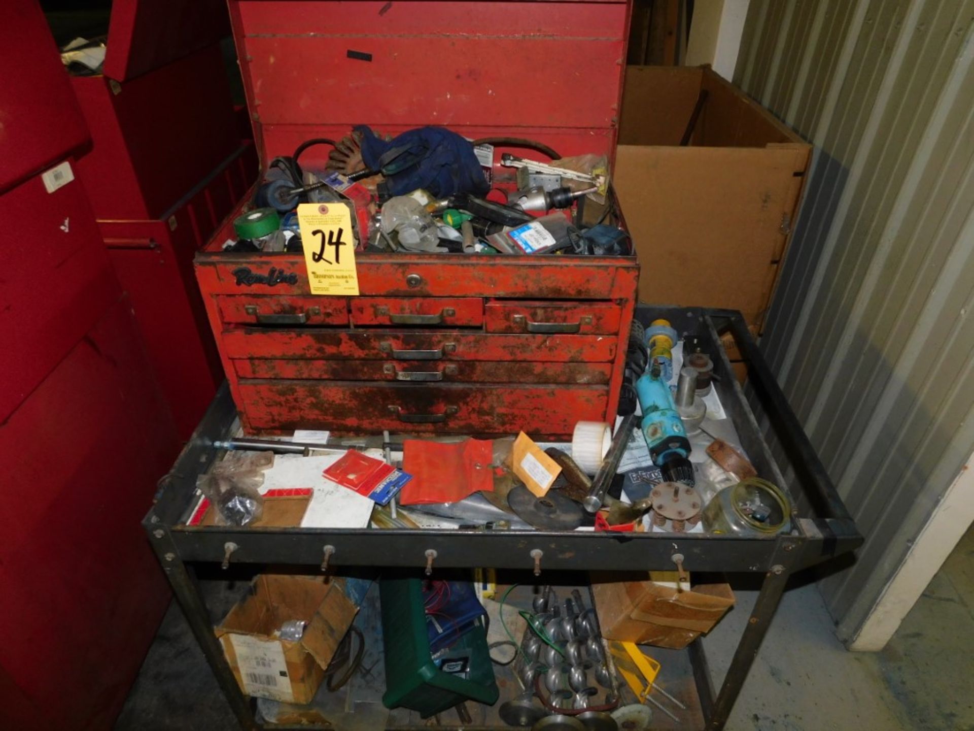 Utility Cart with Tool Box and Contents