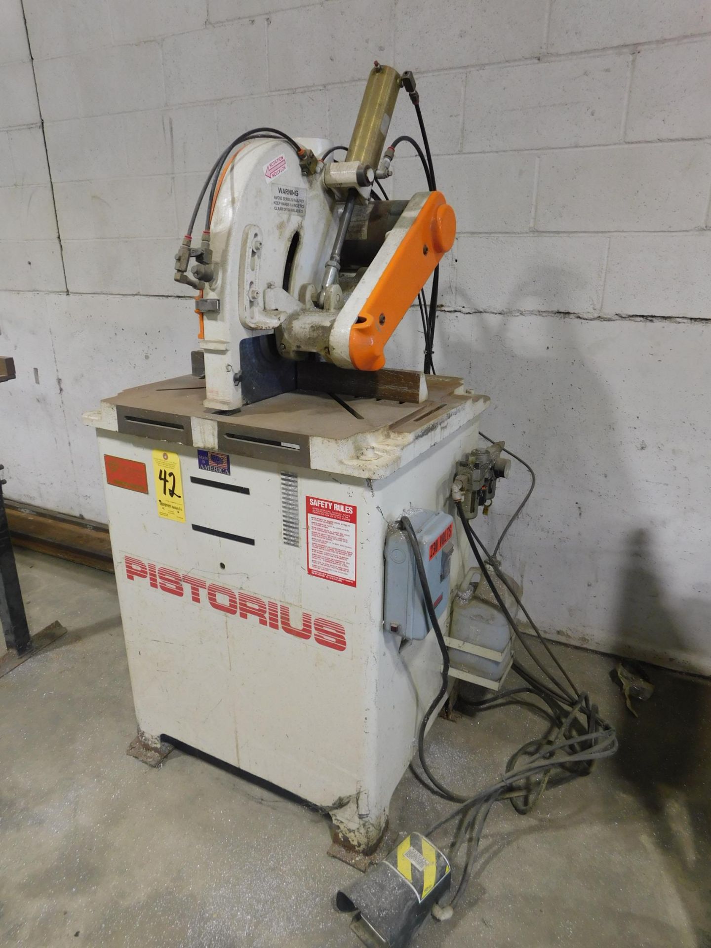 Pistorious Model SC12P Non-Ferrous Cut-Off Saw, SN 251798, 12" Blade, Pneumatic Head Feed, 3 HP, 3