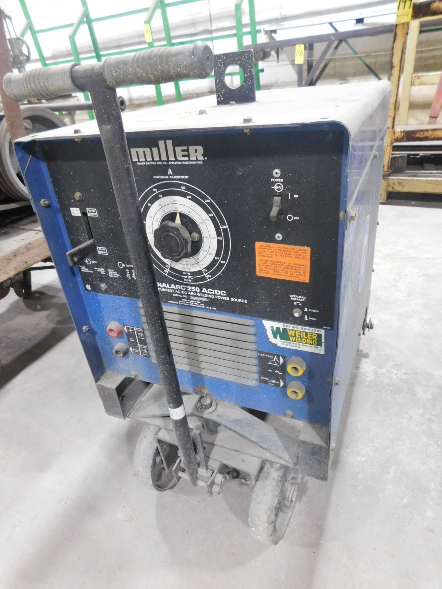 Miller Dialarc 250 AC/DC Welding Power Supply, SN JE895743, 208/230/460 Volt, Single Phase