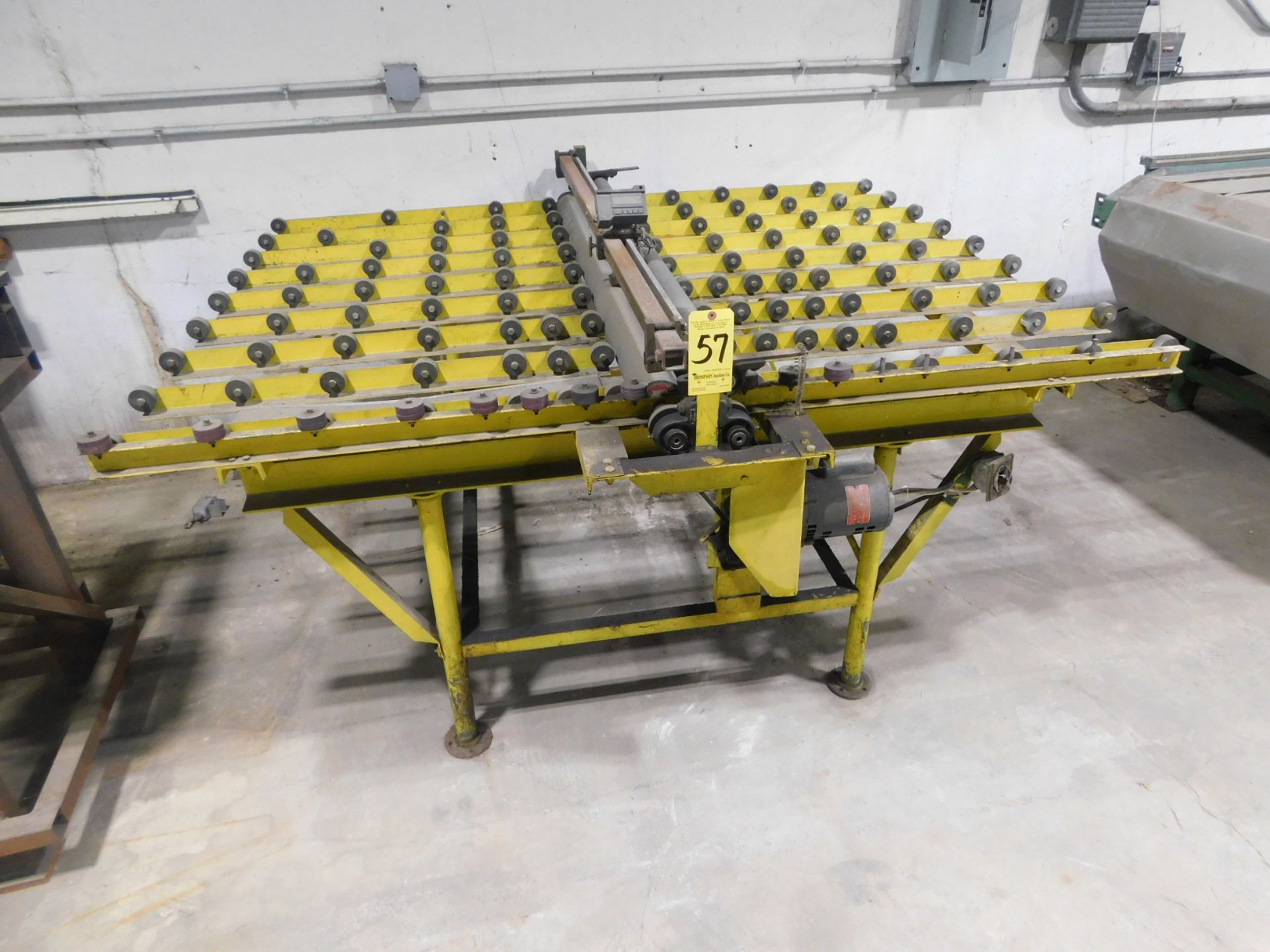 Motorized Sheet Feeder, 60" Width Cap., with Roller Conveyors Infeed and Outfeed