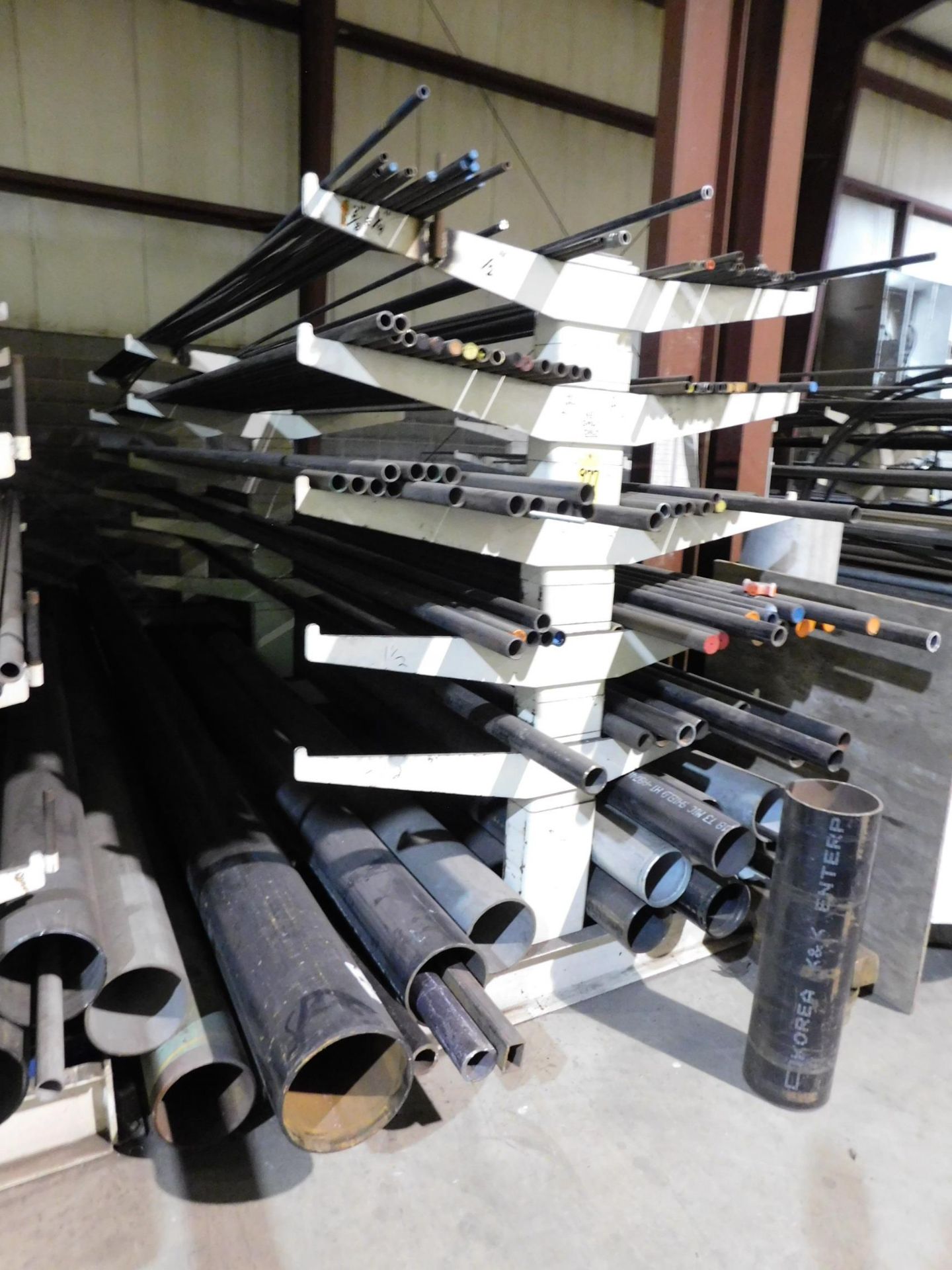 Steel Storage Rack and Contents