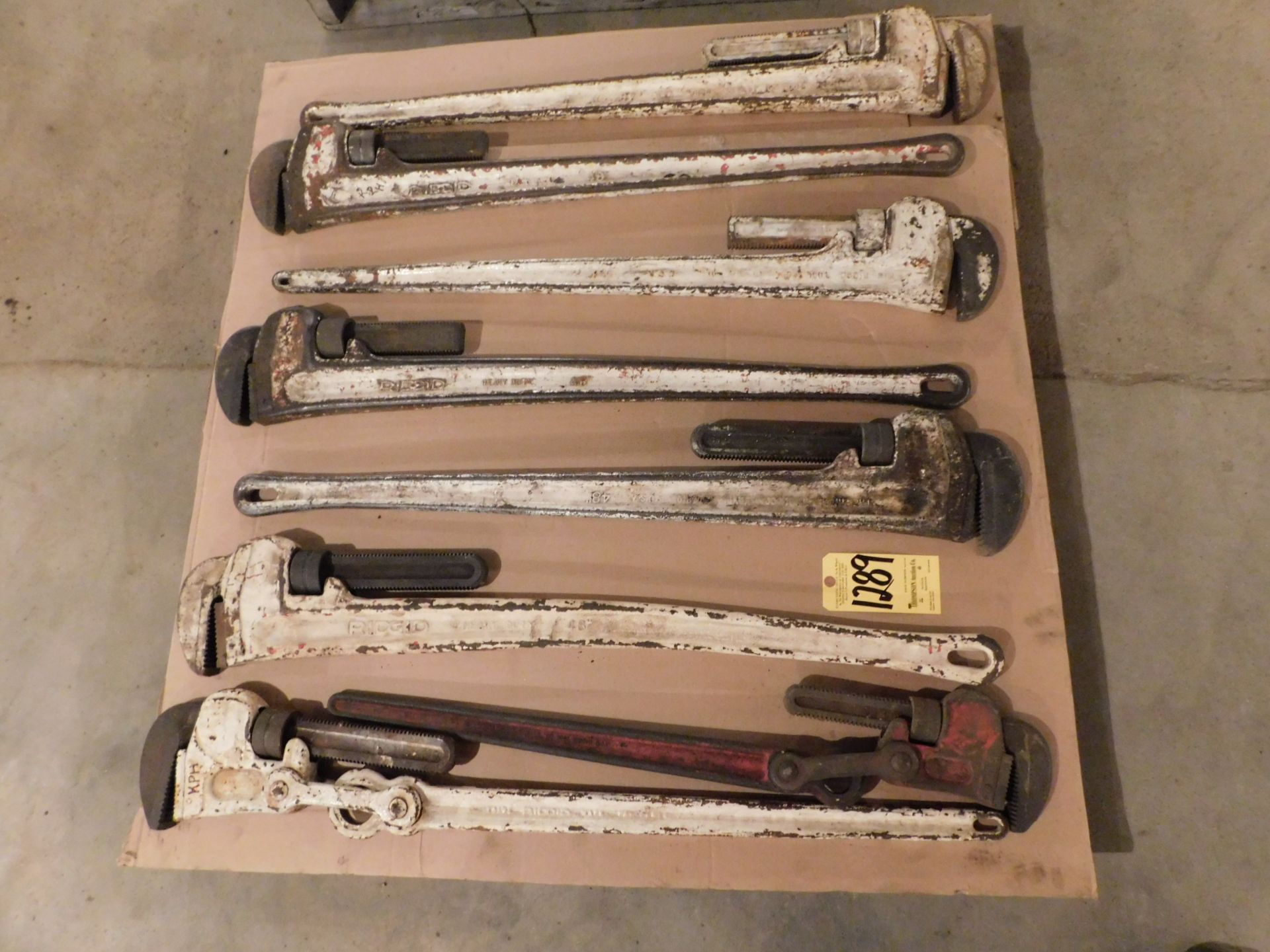 (7) Ridgid 48" Pipe Wrenches-Skid Lot