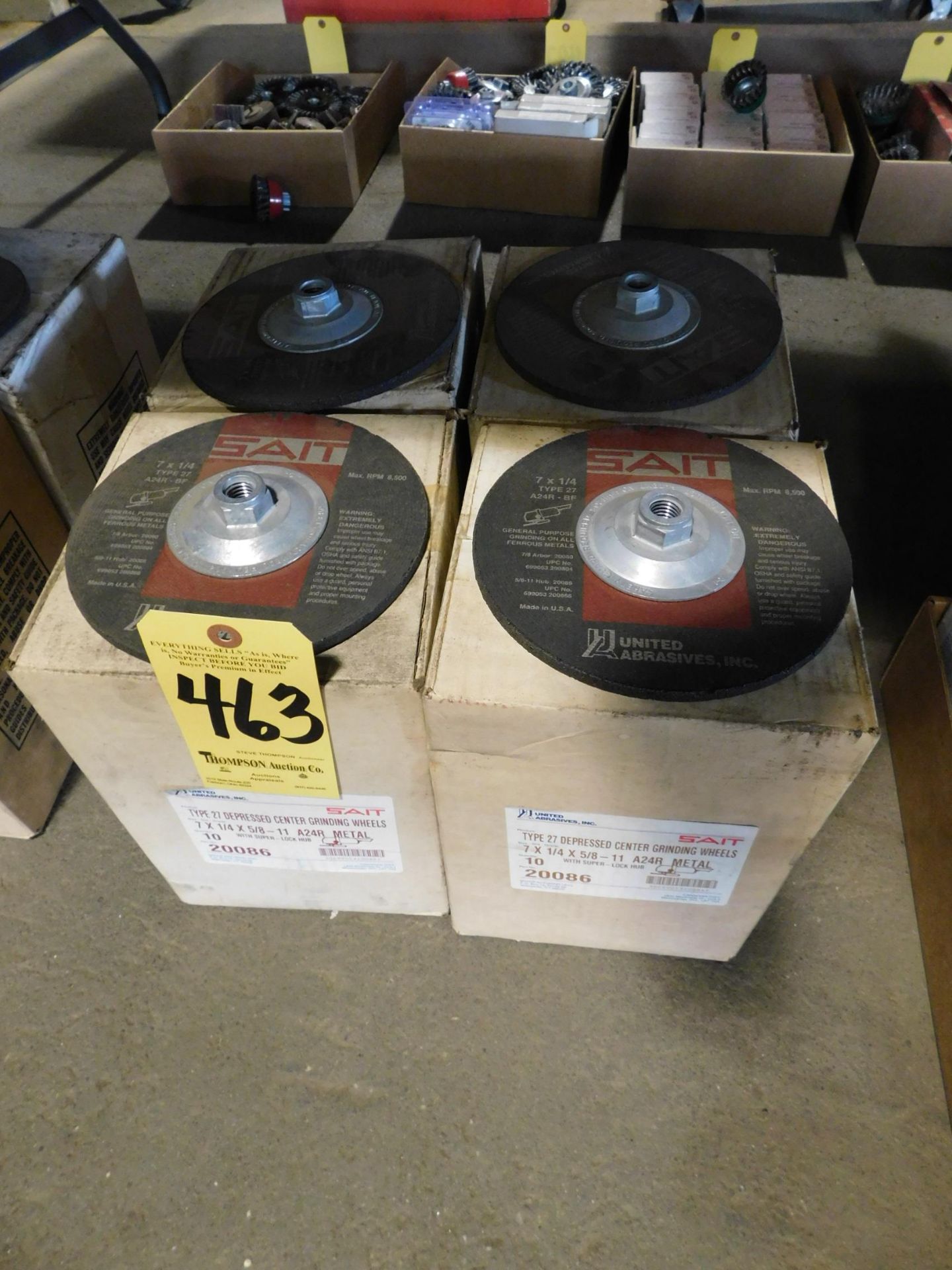 (4) Cases of Sait 7" Grinding Discs, 10 per Case