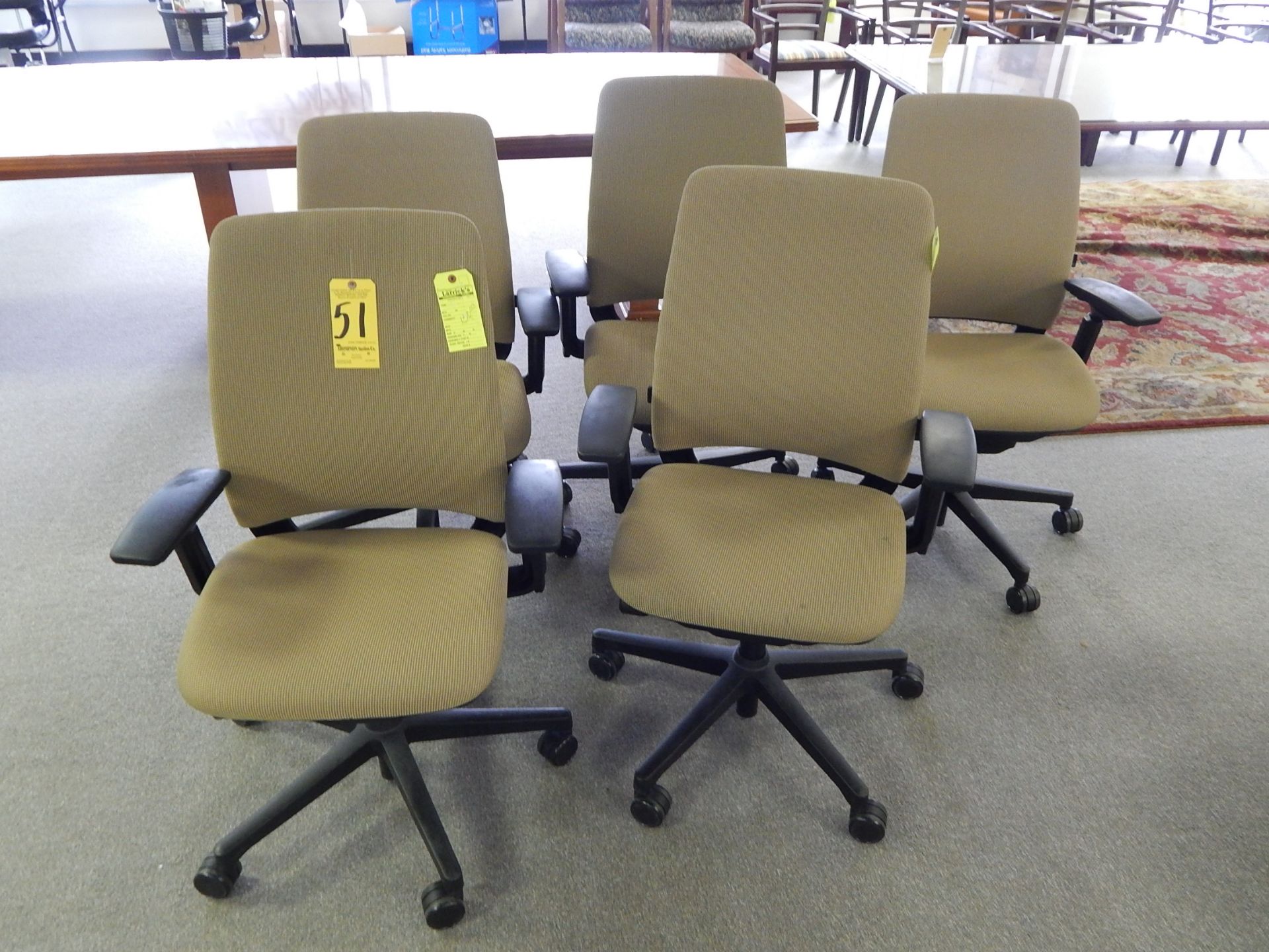 (5) Steelcase Swivel Arm Chairs