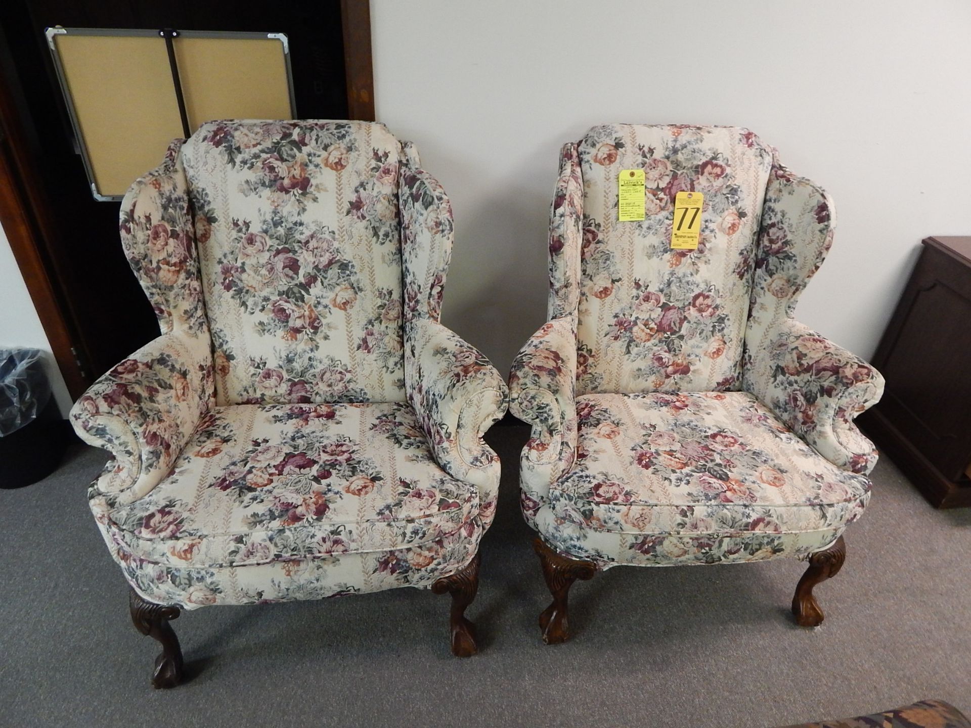 Matching Queen Anne Upholstered Chairs