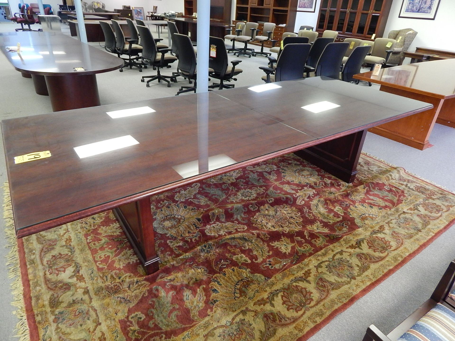 DMI 10' Glass Top Conference Table, 29" H x 48" Wide