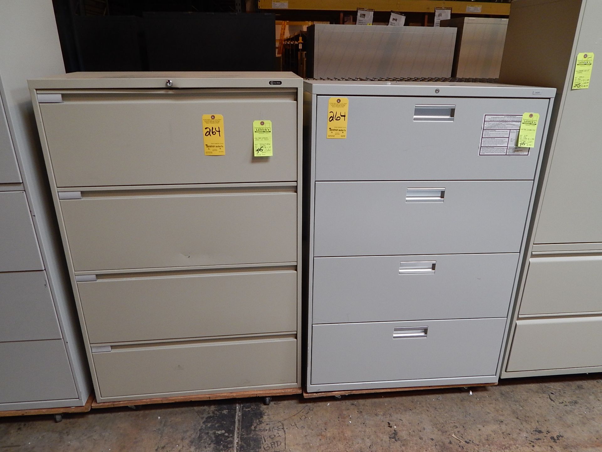 (2) 4-Drawer Lateral Filing Cabinets