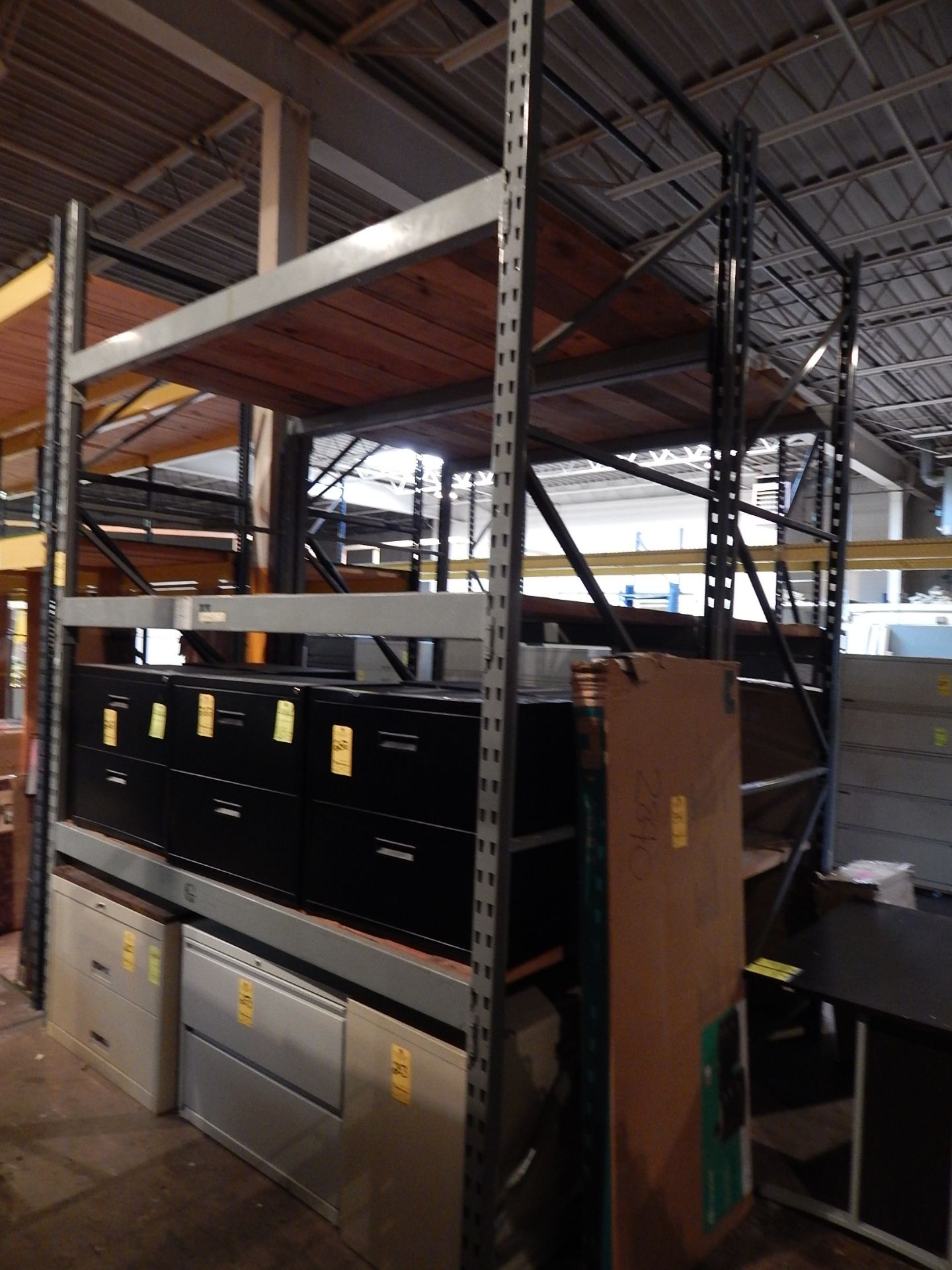 (2) Sections of Pallet Shelving, 12' T, 48" Deep, 8' Beams