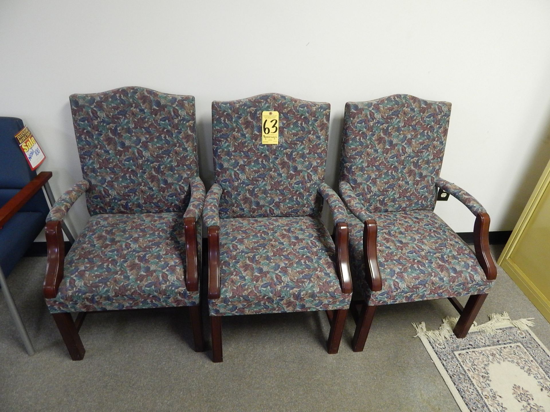 (3) Steelcase Upholstered Side Chairs