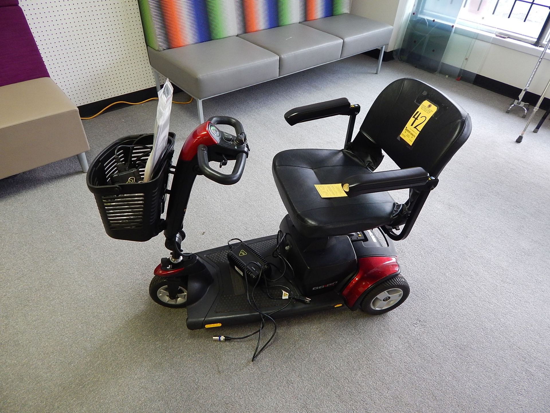 Pride Mobility Go-Go Sport 3-Wheel Electric Scooter, Red with Charger