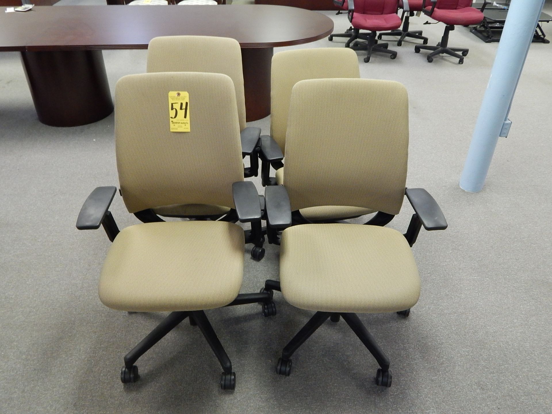 (4) Steelcase Swivel Arm Chairs