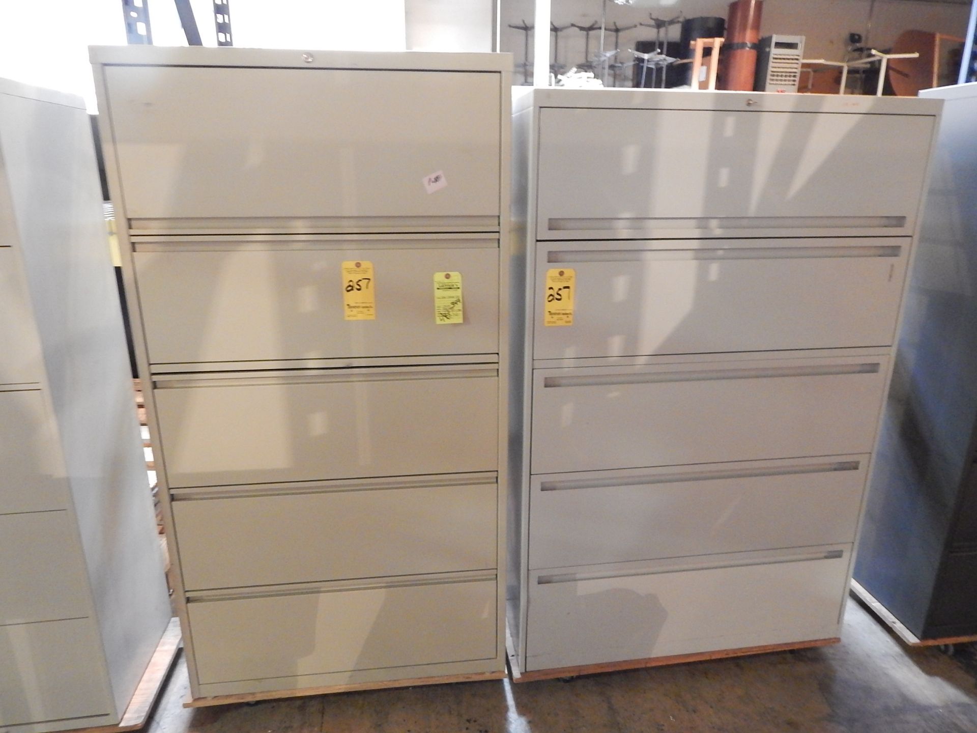 (2) 5-Drawer Lateral Filing Cabinets