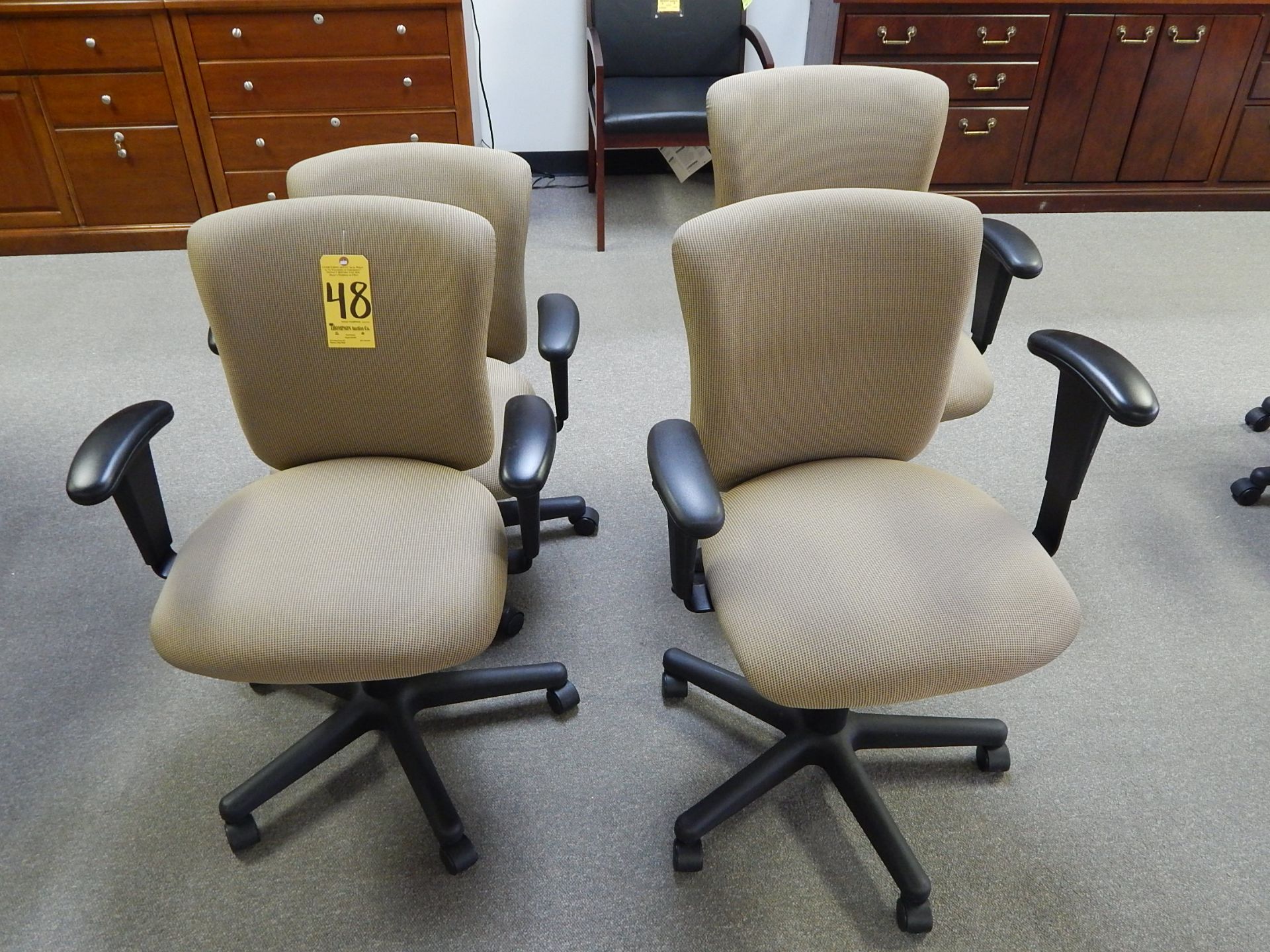 (4) Steelcase Swivel Arm Chairs
