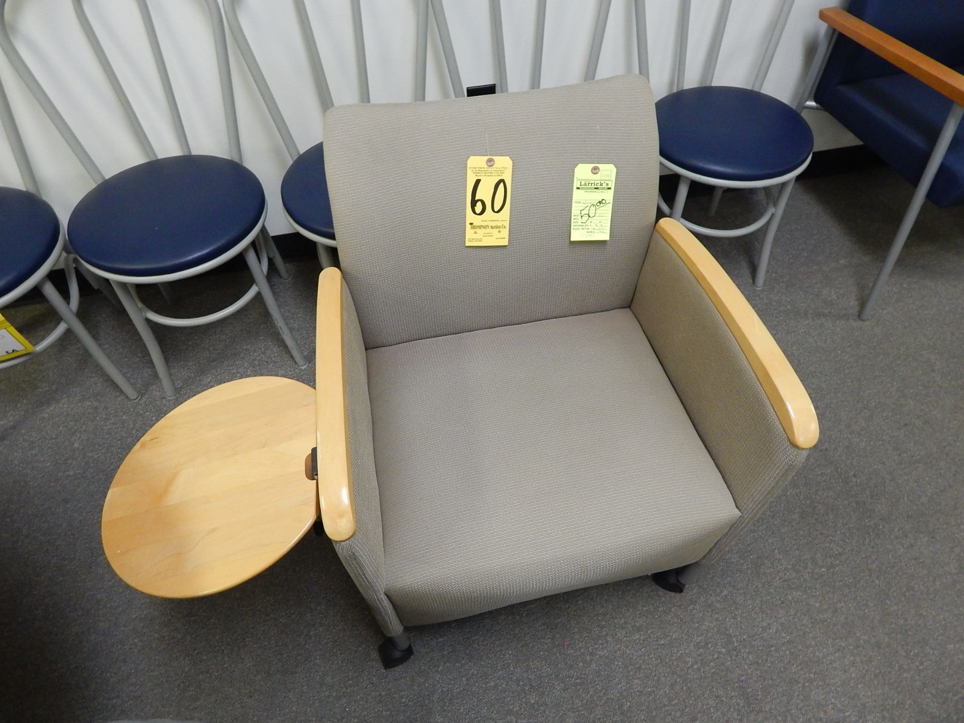 (1) Padded Chair on Casters