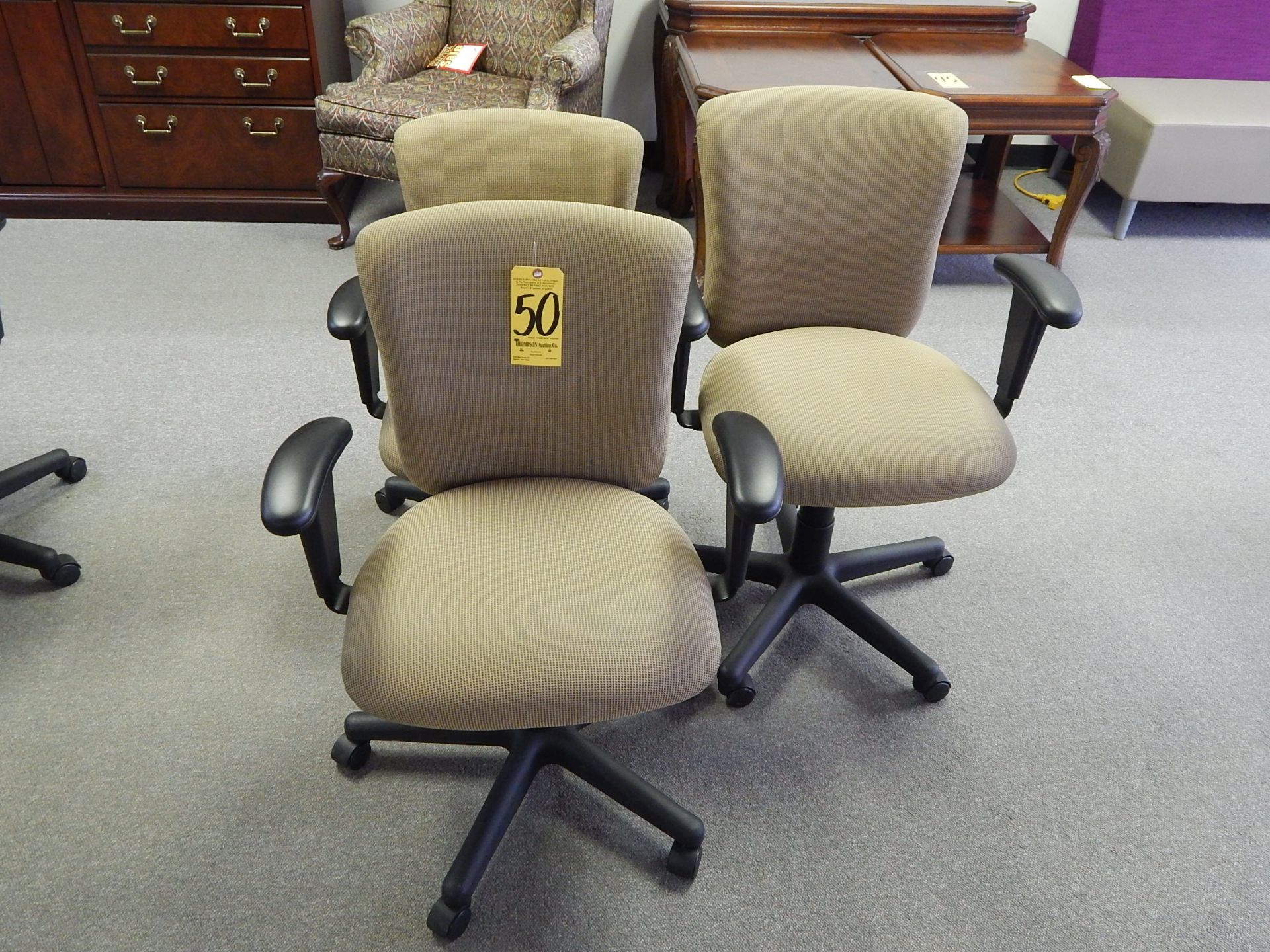 (3) Steelcase Swivel Arm Chairs