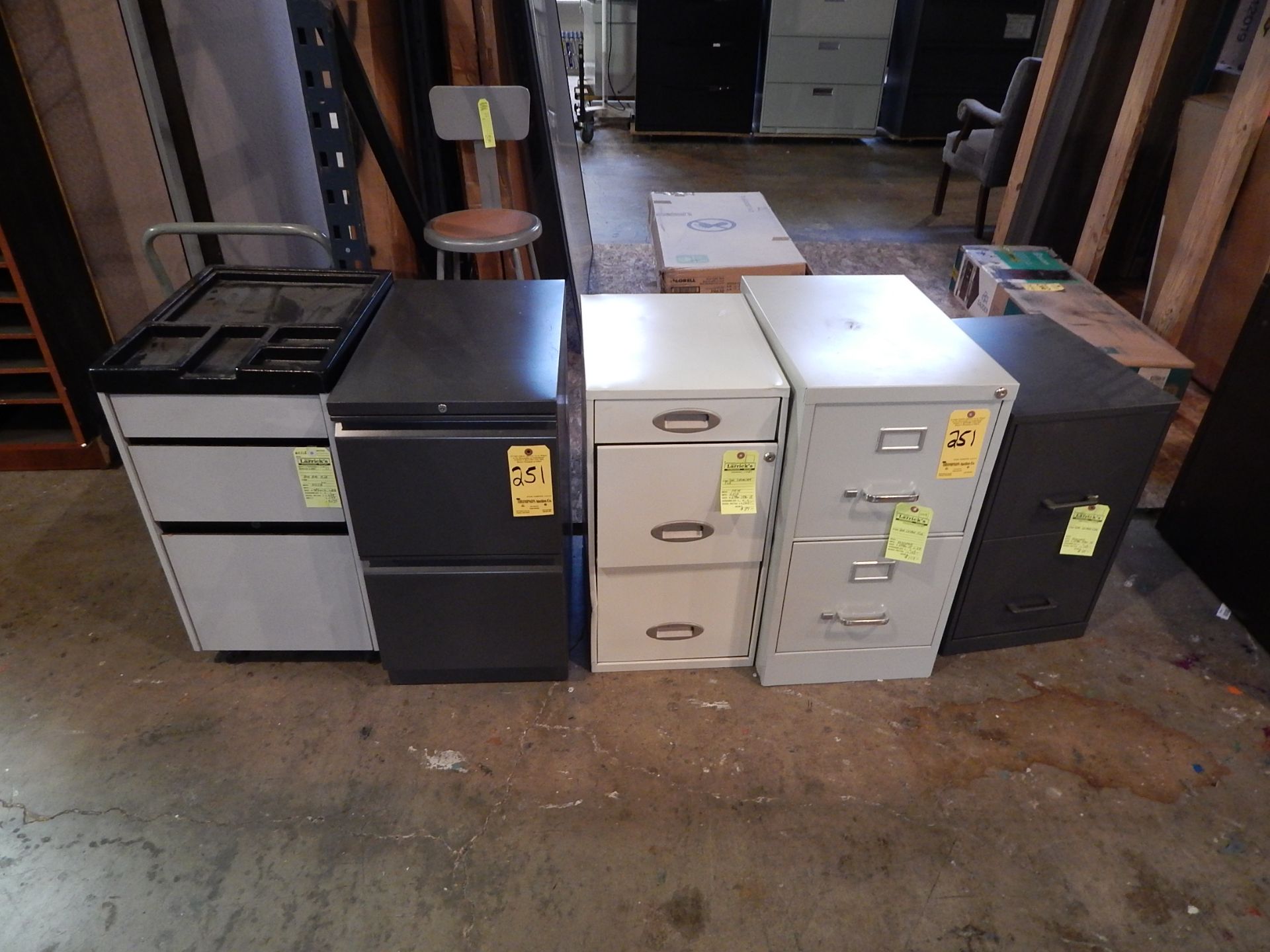 (5) 2-3 Drawer Filing Cabinets