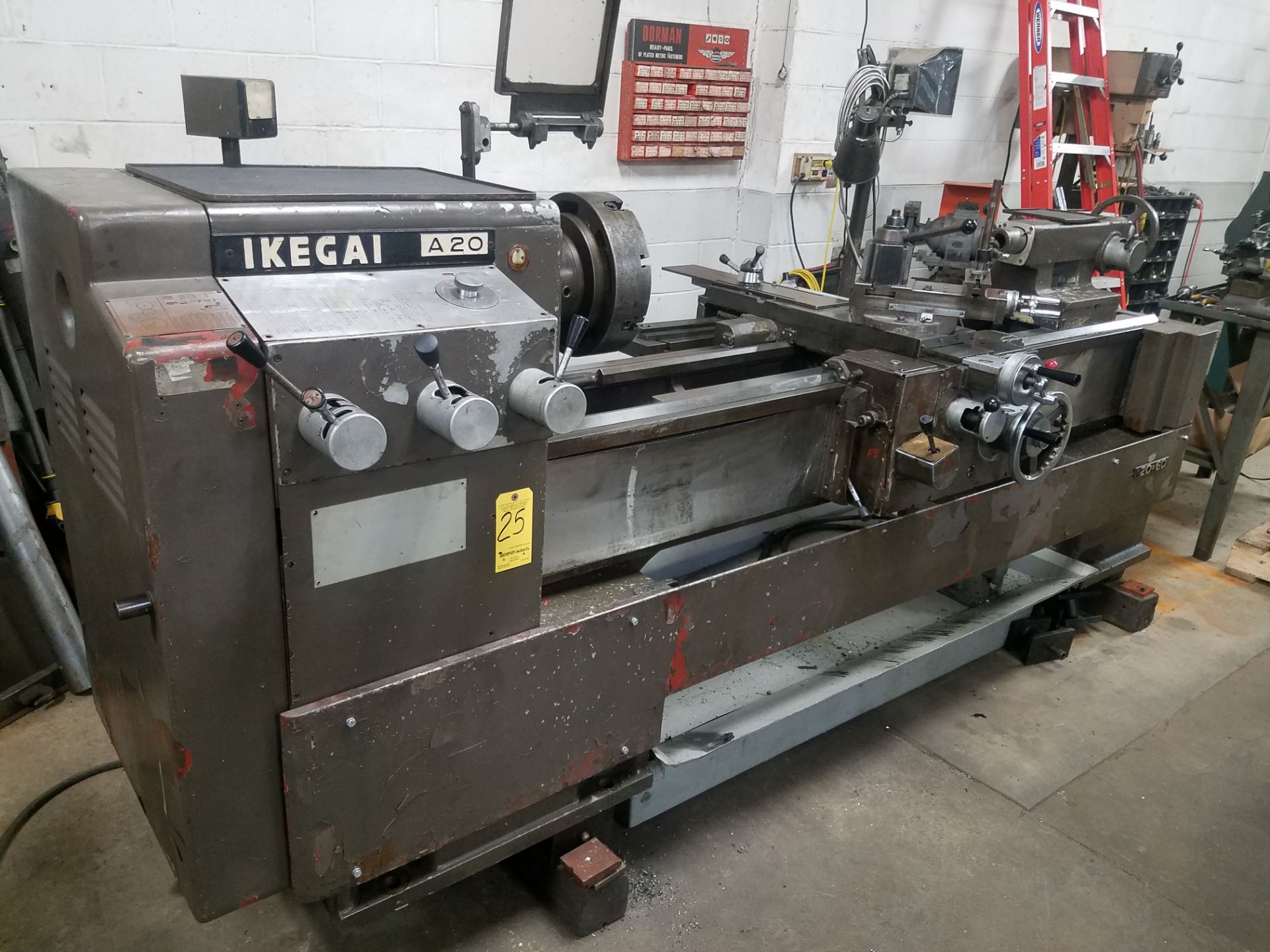 Ikegai Model A20 Engine Lathe, 20" X 60" Capacity, Taper Attachment, 12" 4-Jaw Chuck, Quick Change